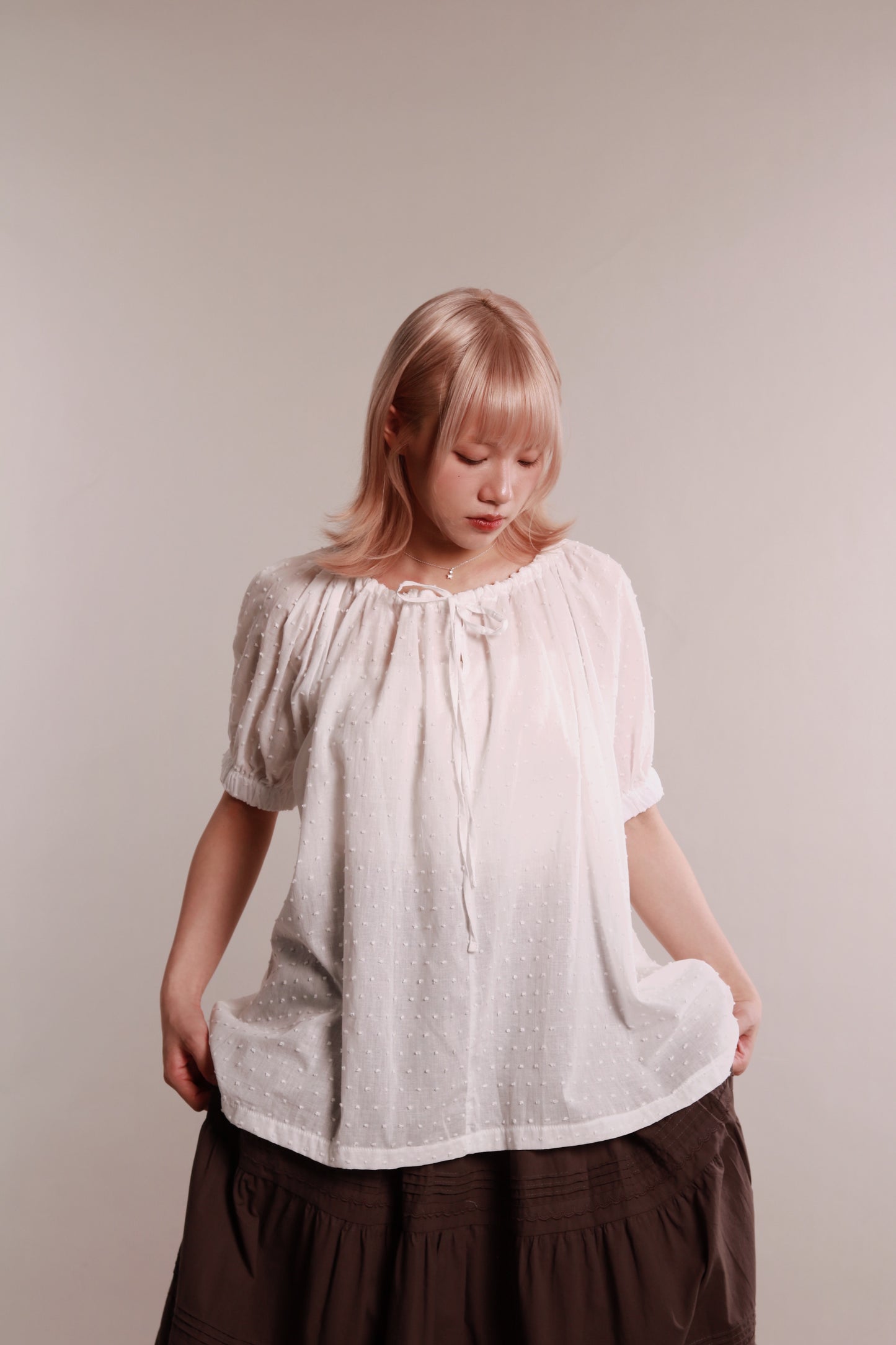 Dot Dot Blouse (White)