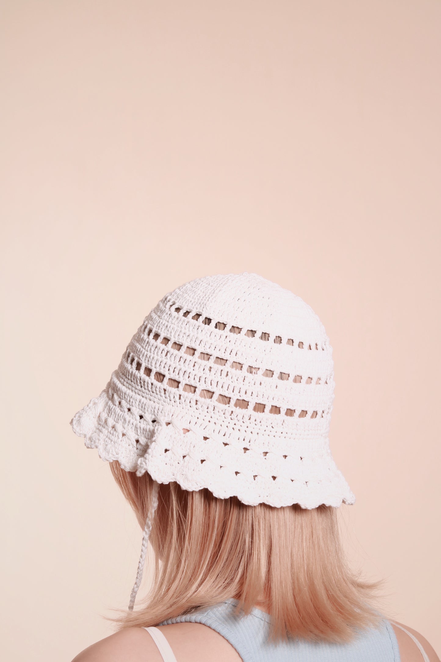 Mesh Bucket Hat (White)