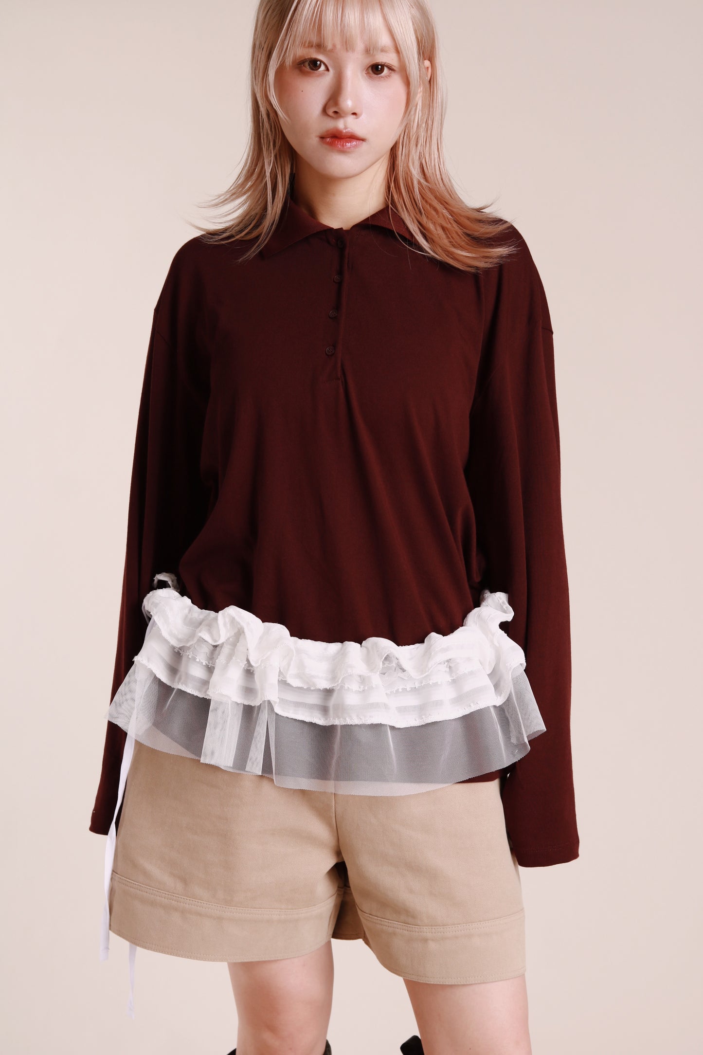Autumn Polo Top (Wine)