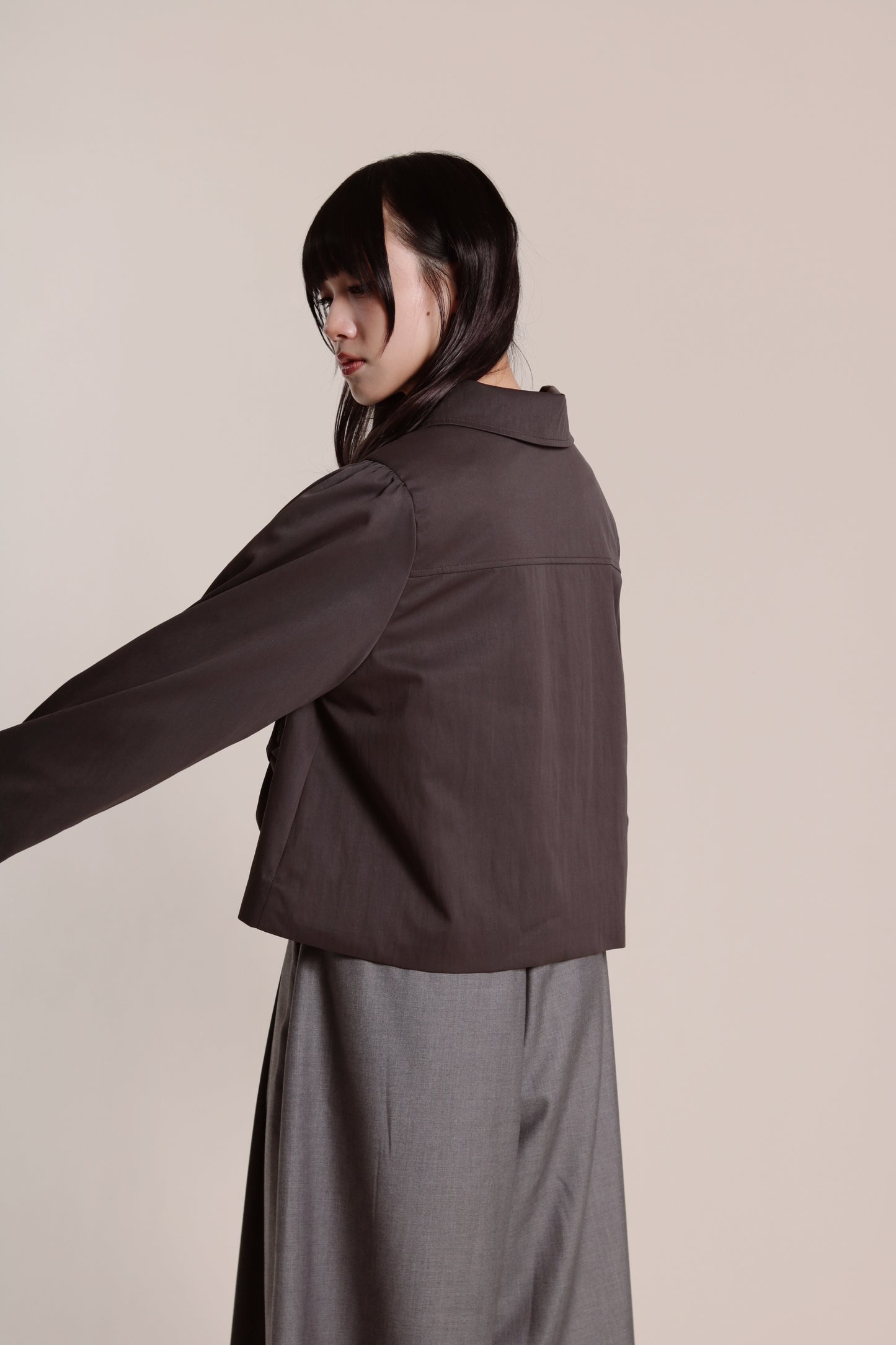 Doll Ribbon Jacket (Charcoal)