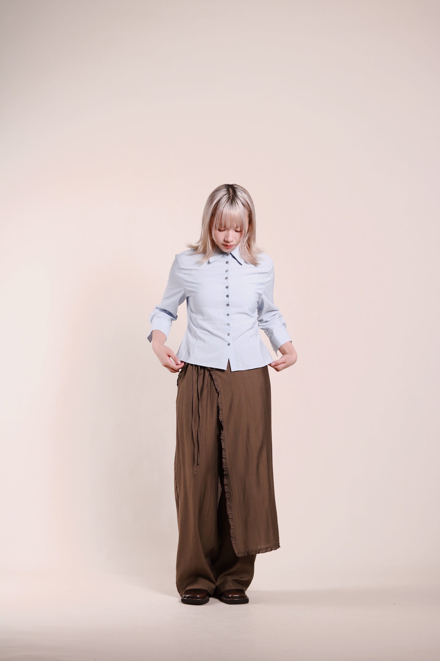 Wanda Layered Pants (Brown)