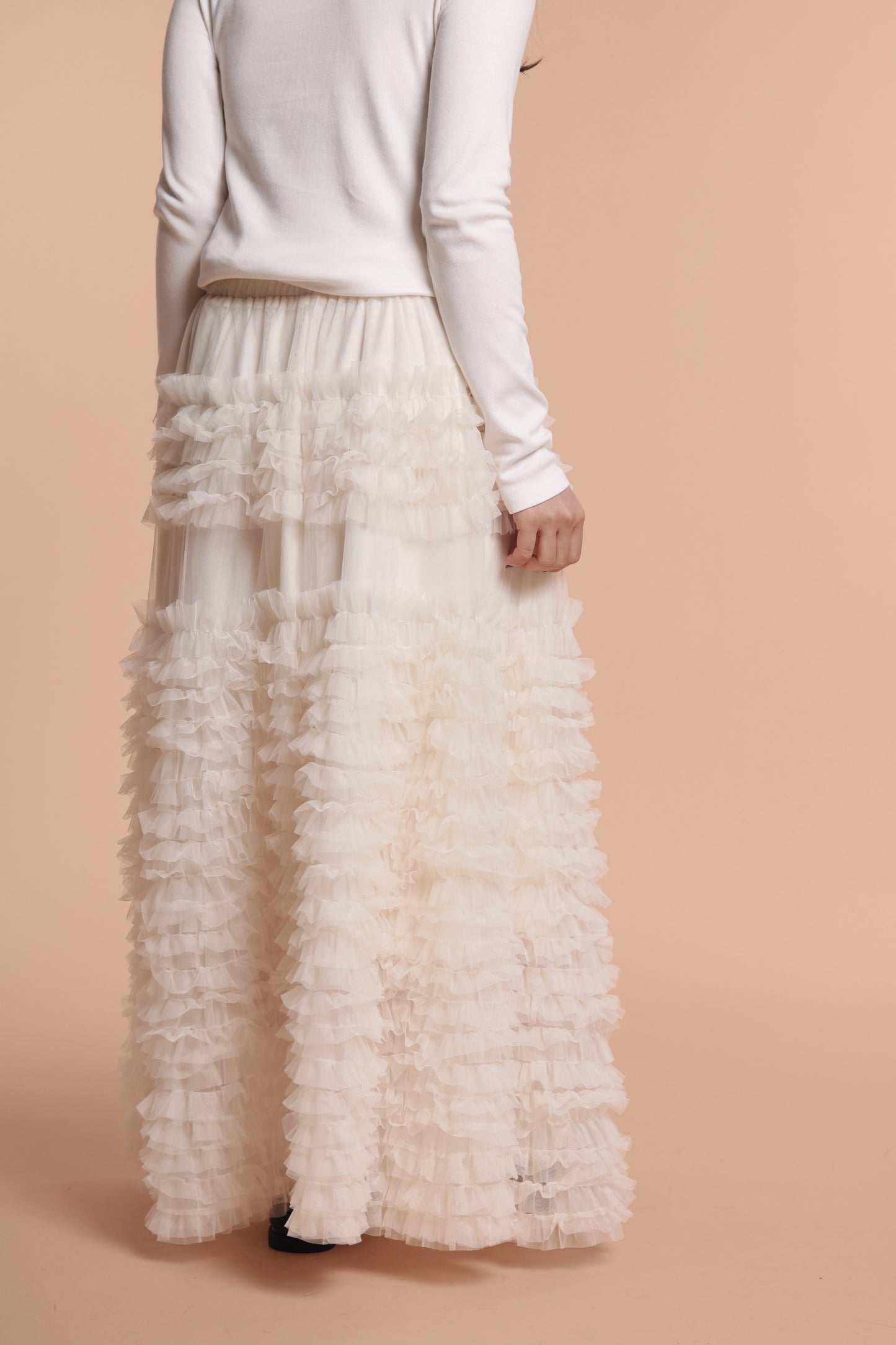 Doll Ruffle Lace Skirt (Ivory)