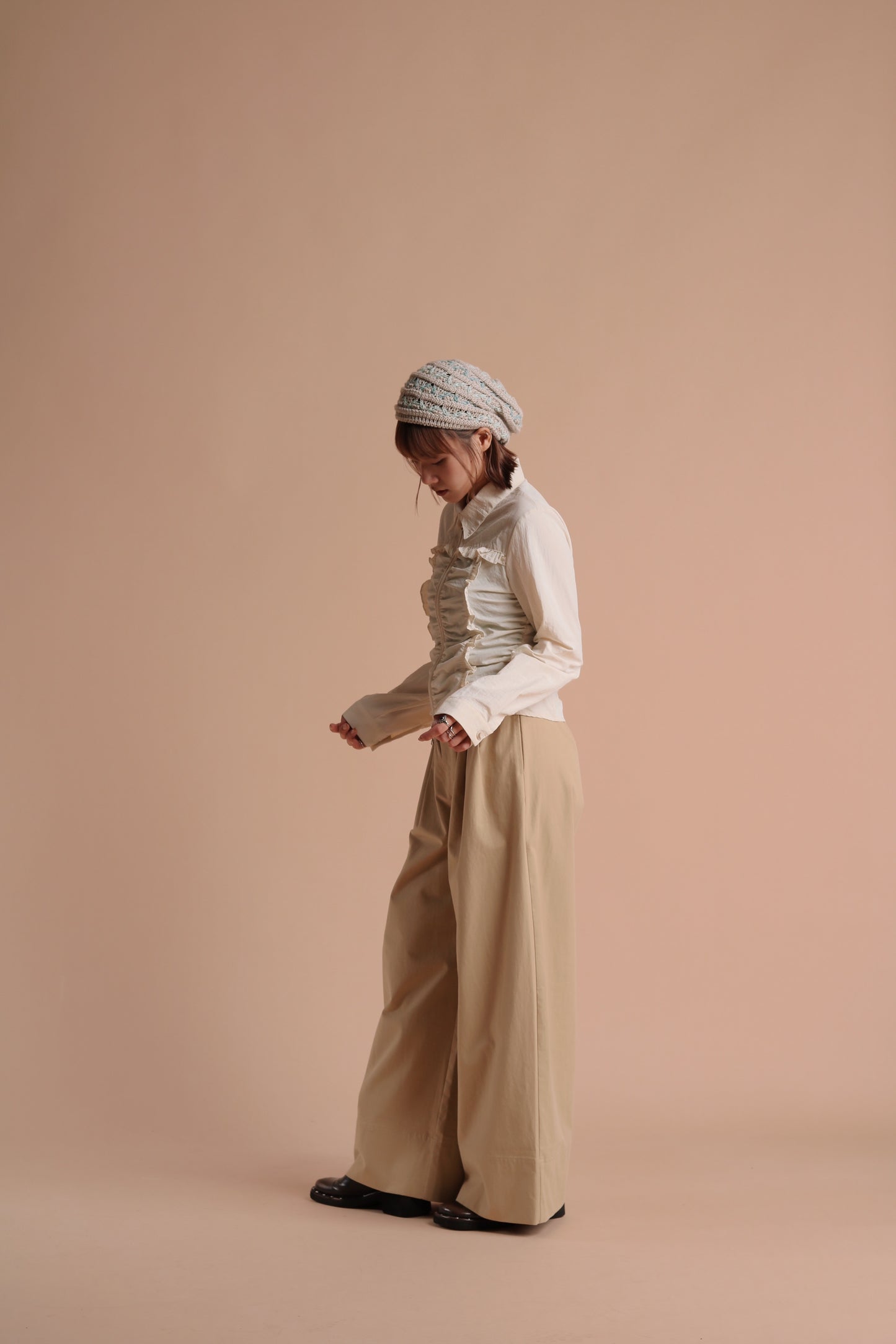 Gathered Ruffle Jacket (Ivory)