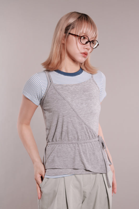 Layered Wrap Tank (Grey)