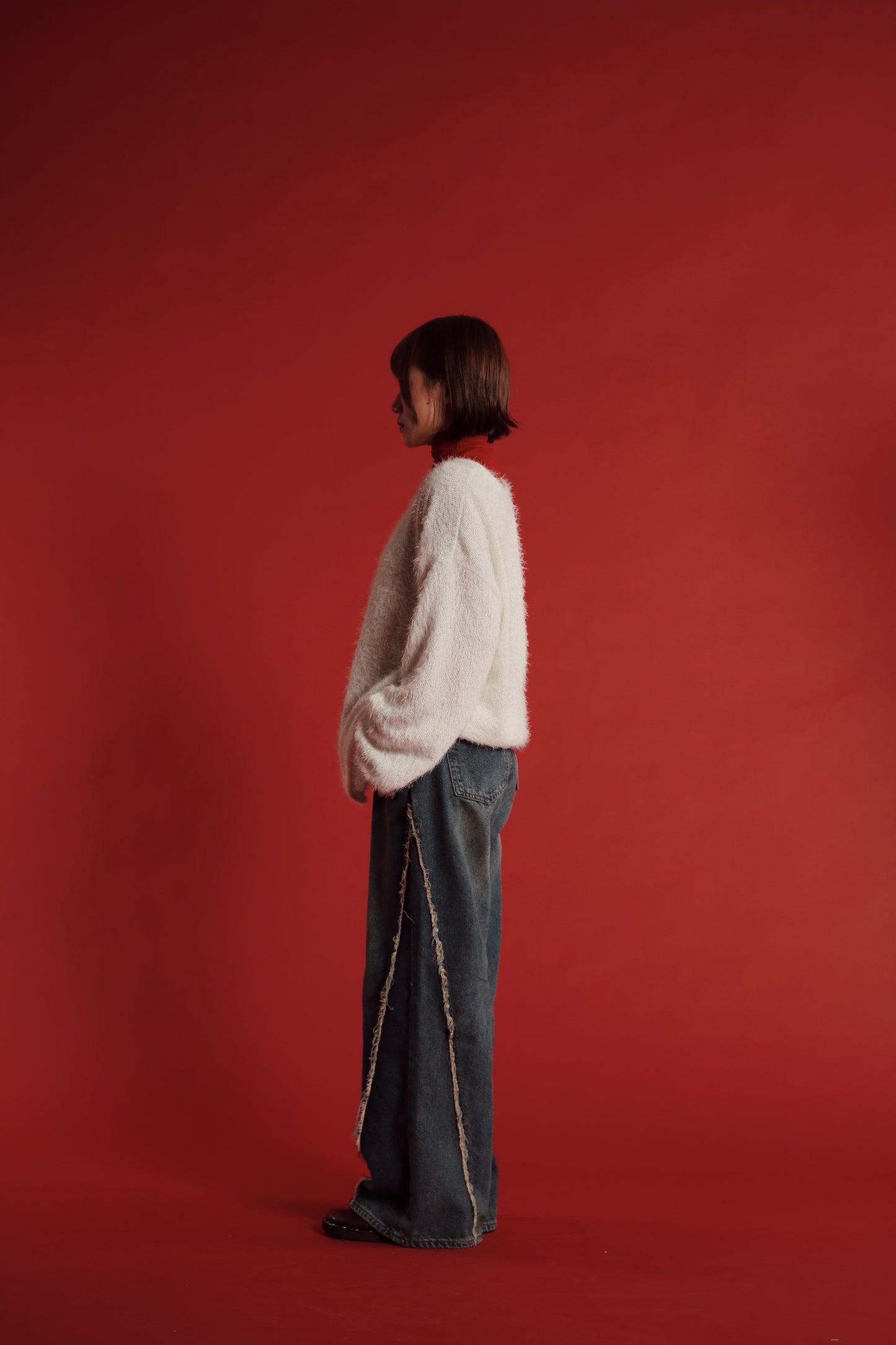 Fluffy Oversize Top (White)