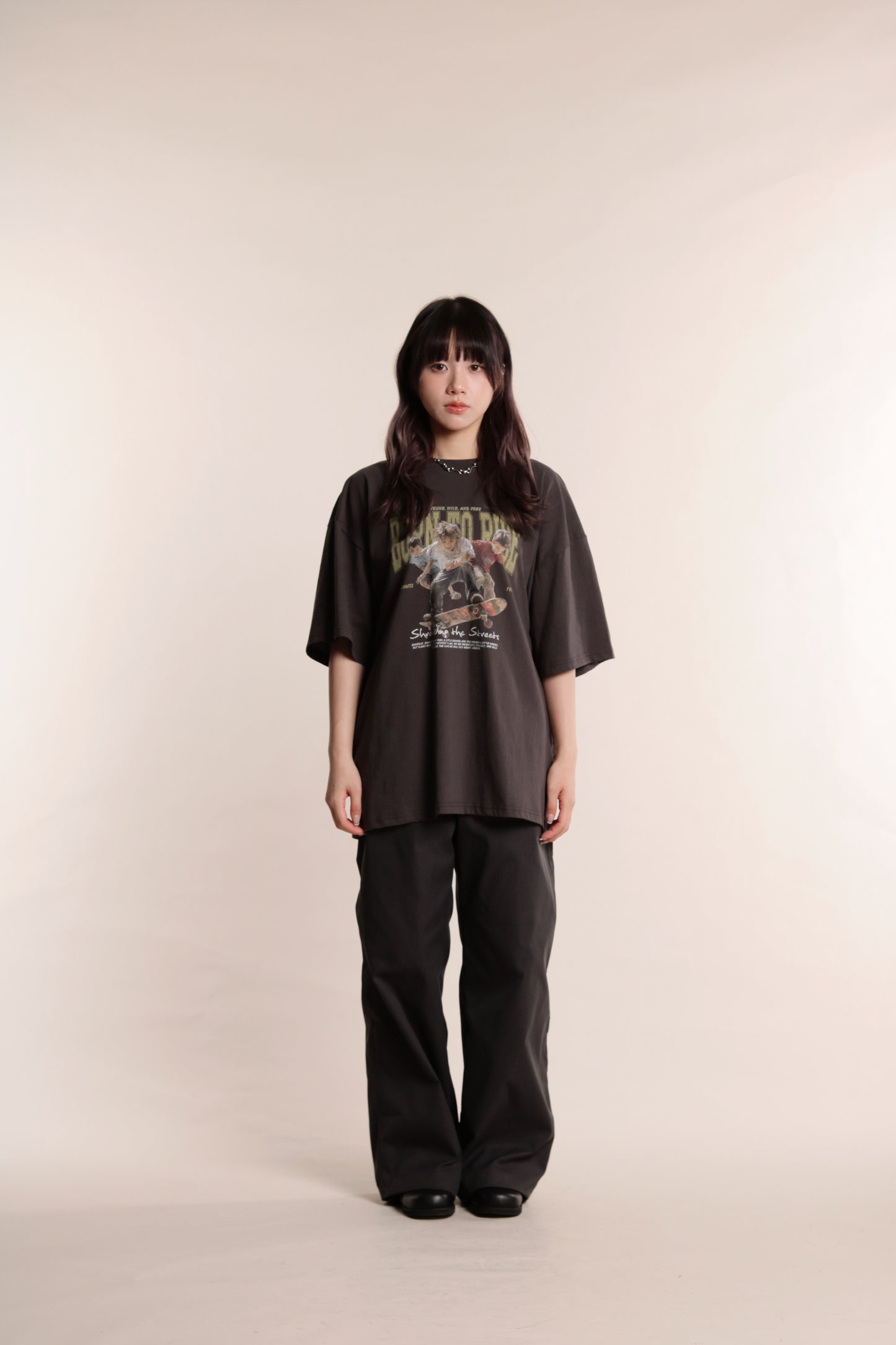 Delia Gathered Pants (Charcoal)