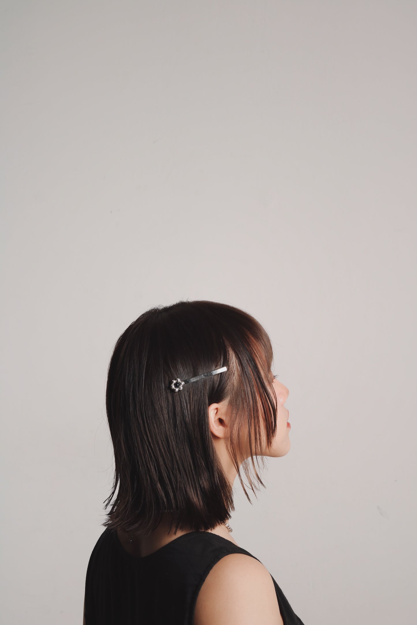 Flower Hair Pin Set (Black/Silver)