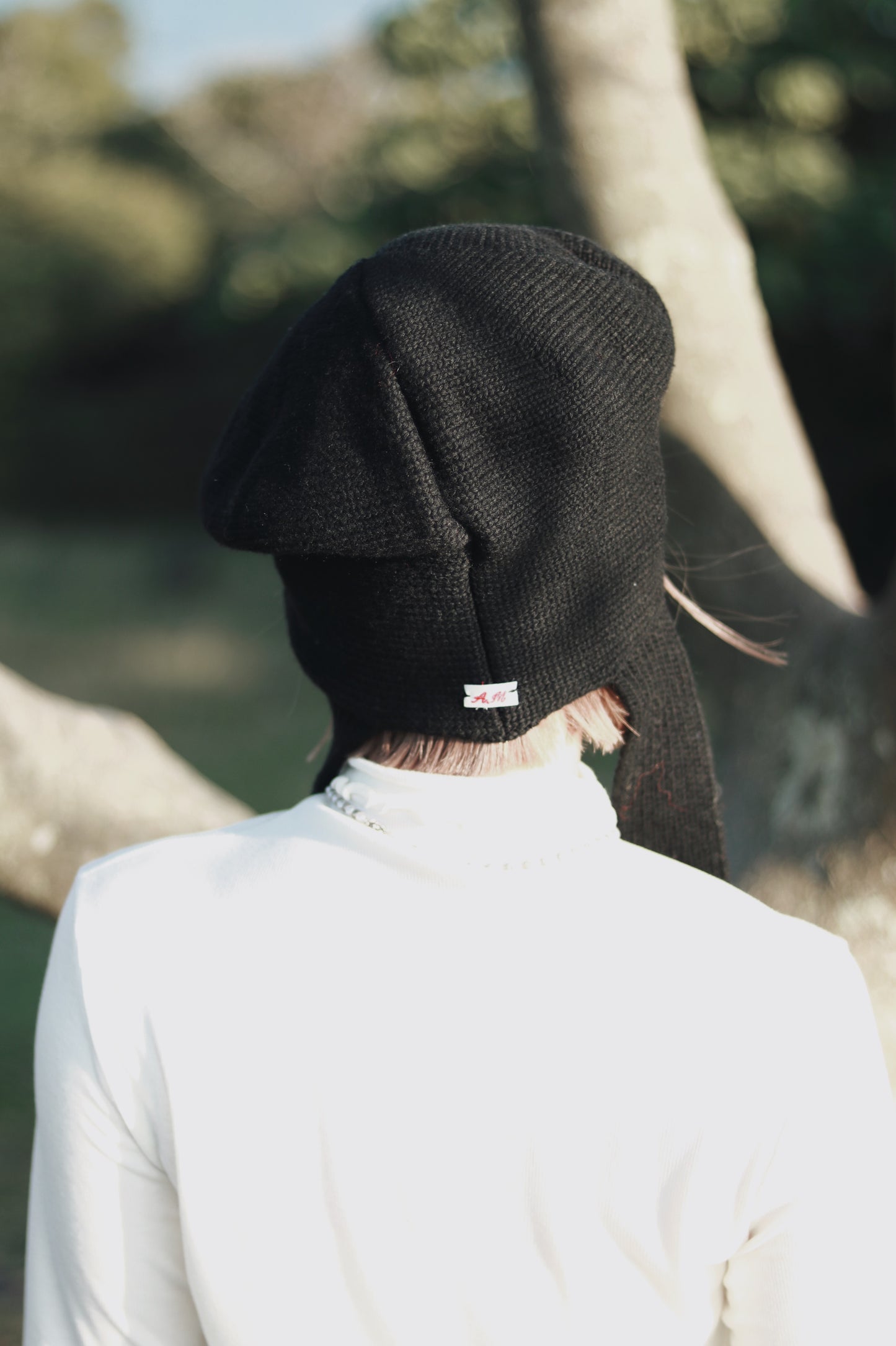 Doll Beret (Black/Grey/Red)