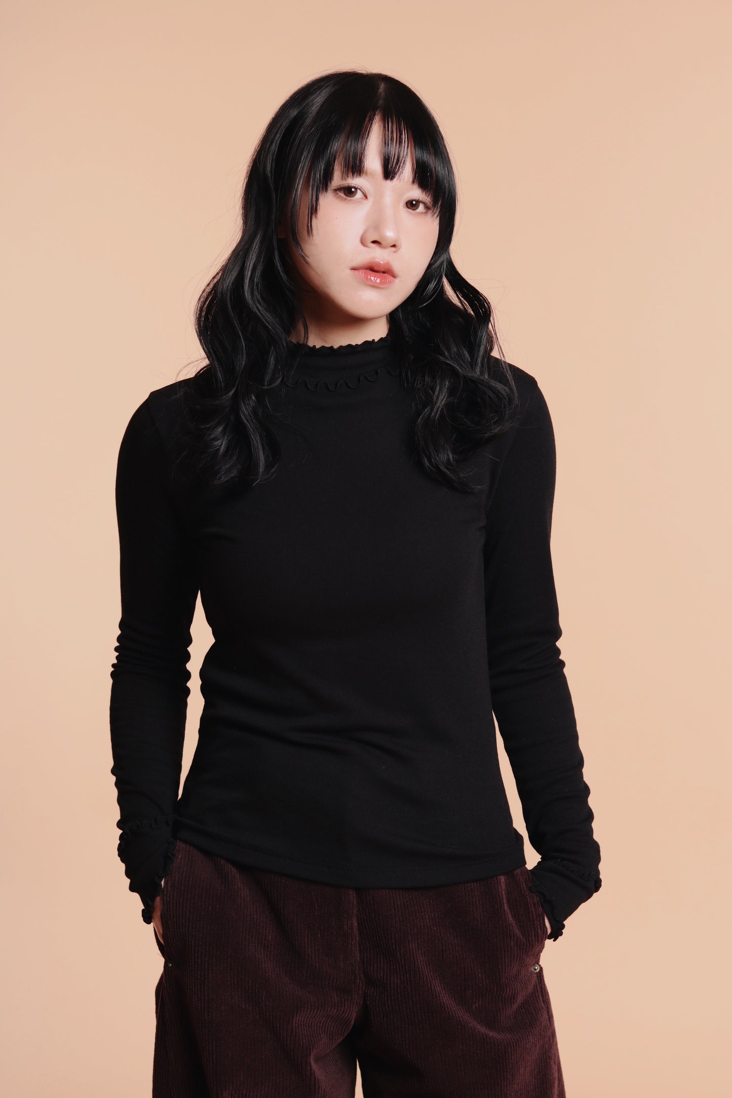 Double Ruffle Top (Black)