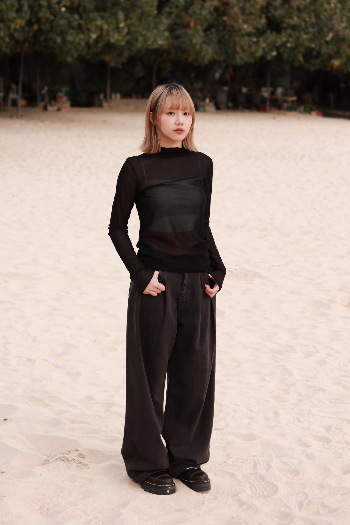 Spring See Through Top (Black)