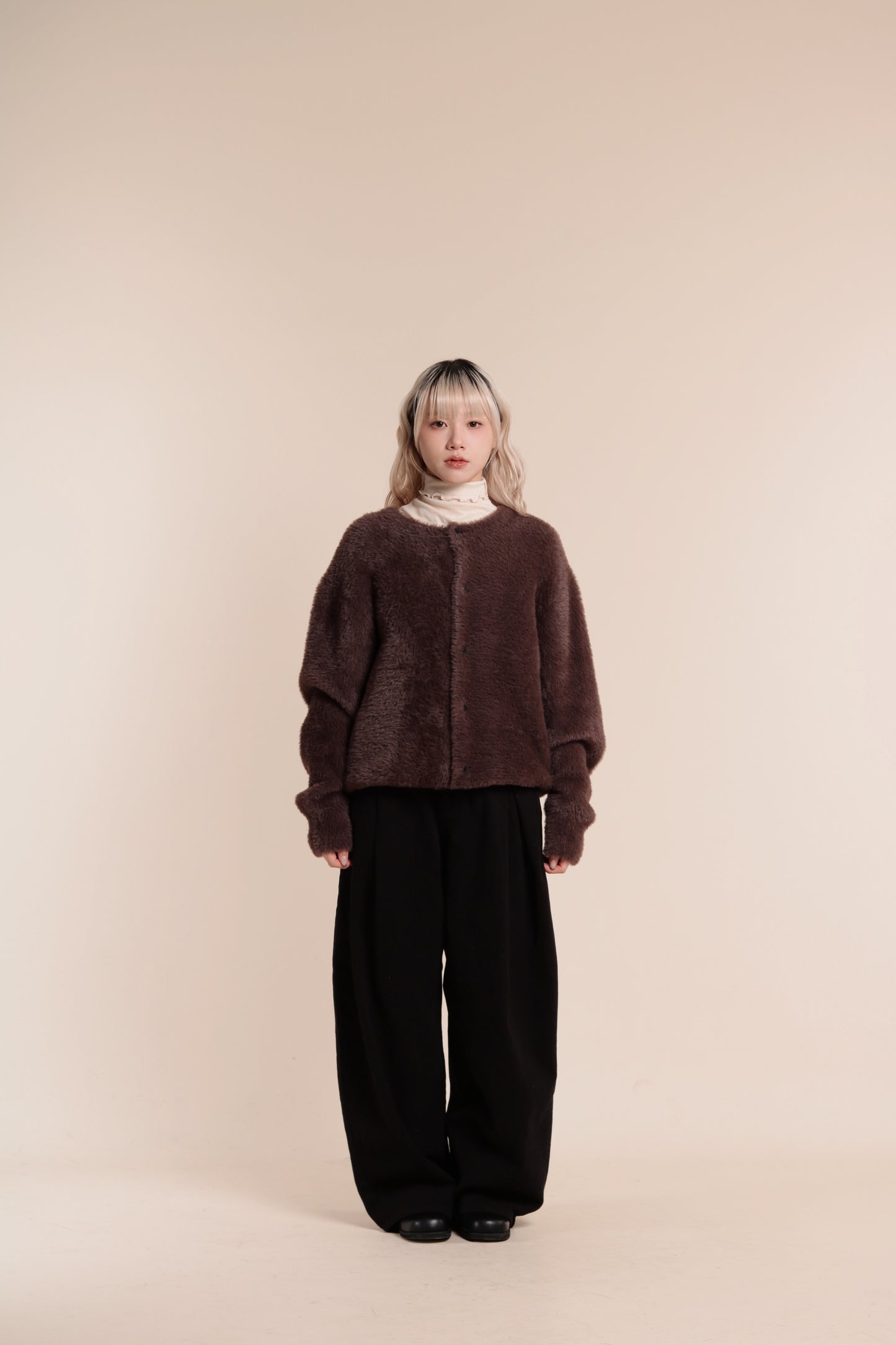 Fluffy Cardigan (Brown)