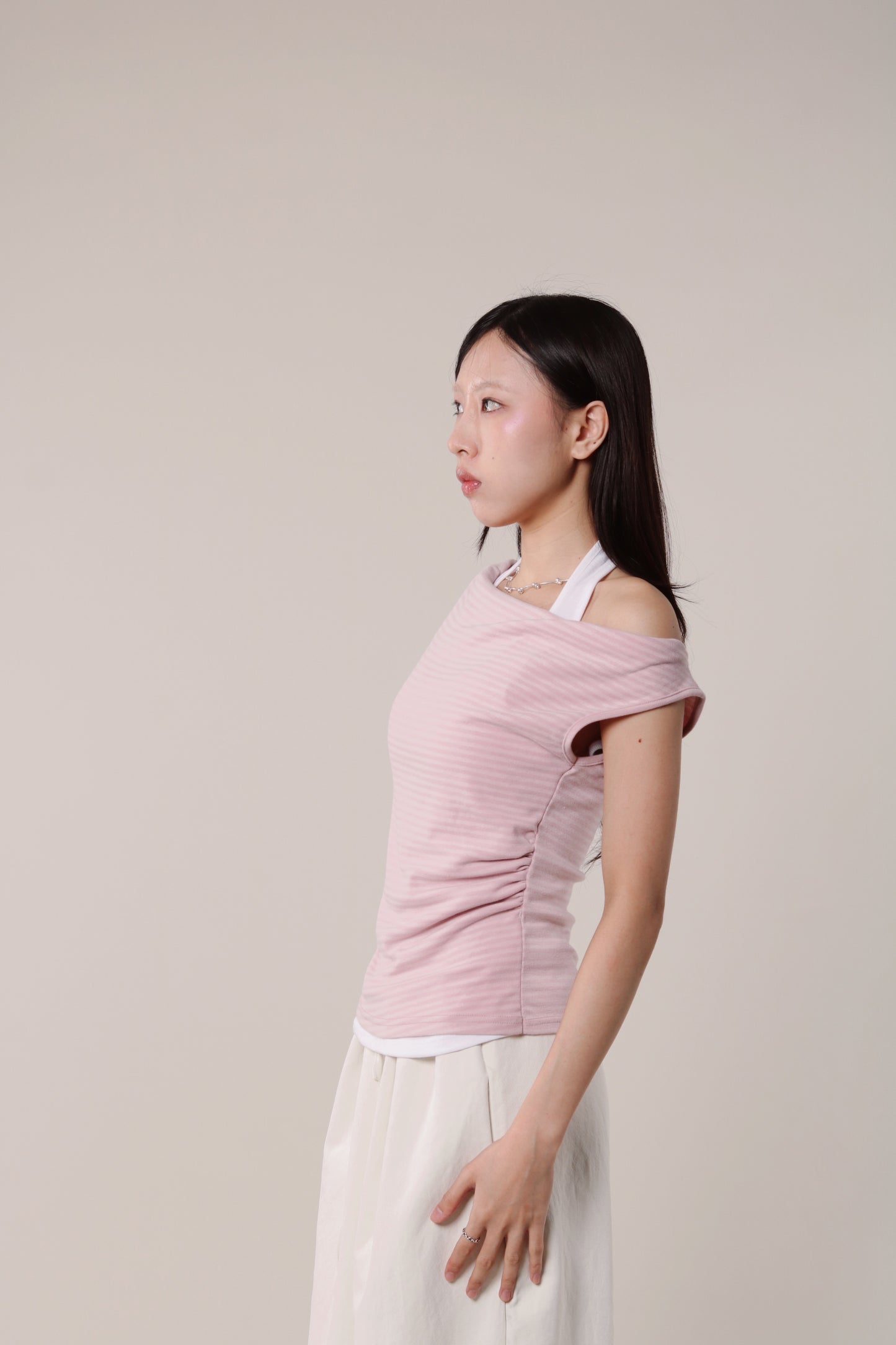 Lazy Striped Top (Pink)