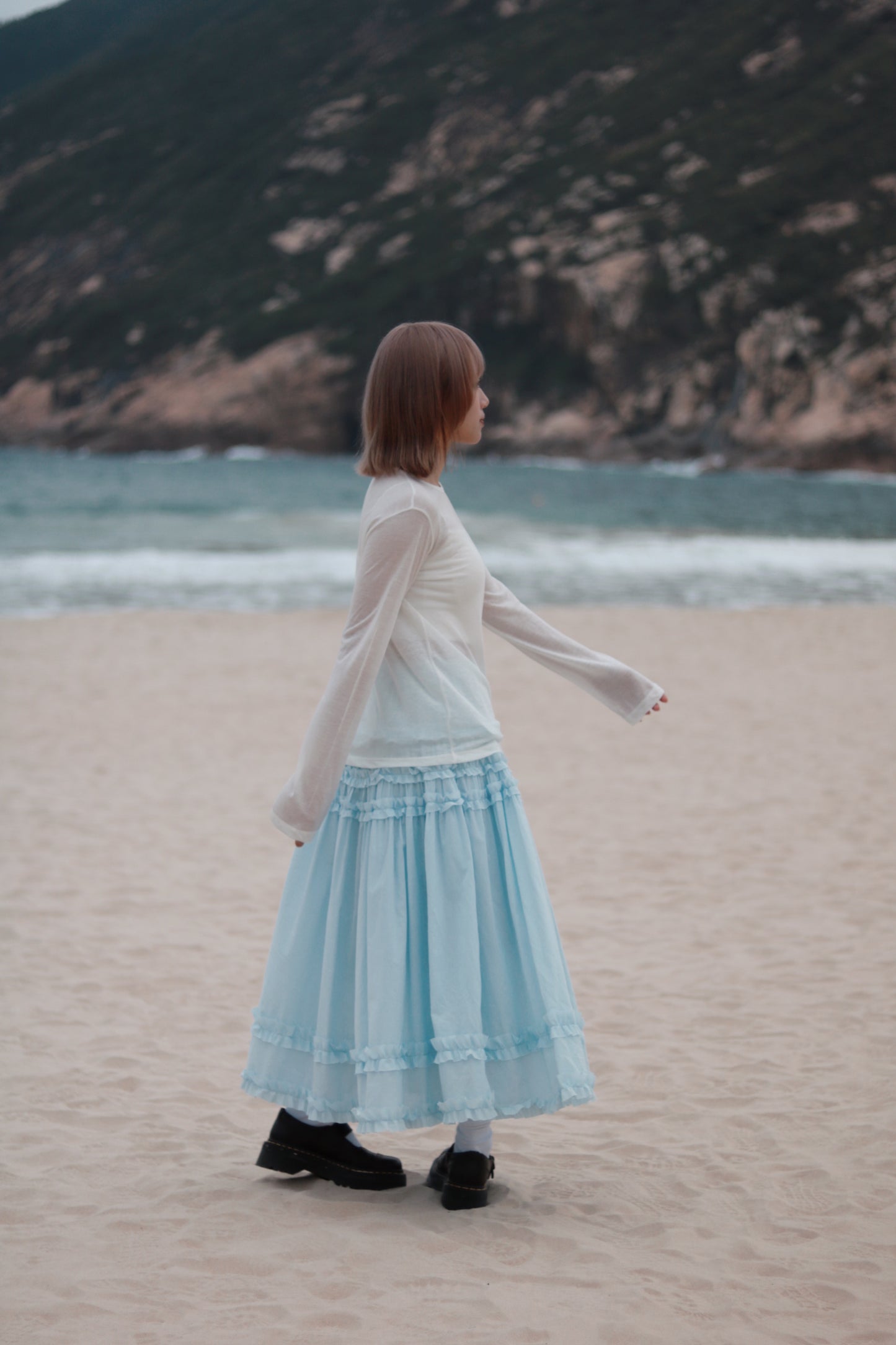 Spring Basic Top (Charcoal/Pink/Purple/White)