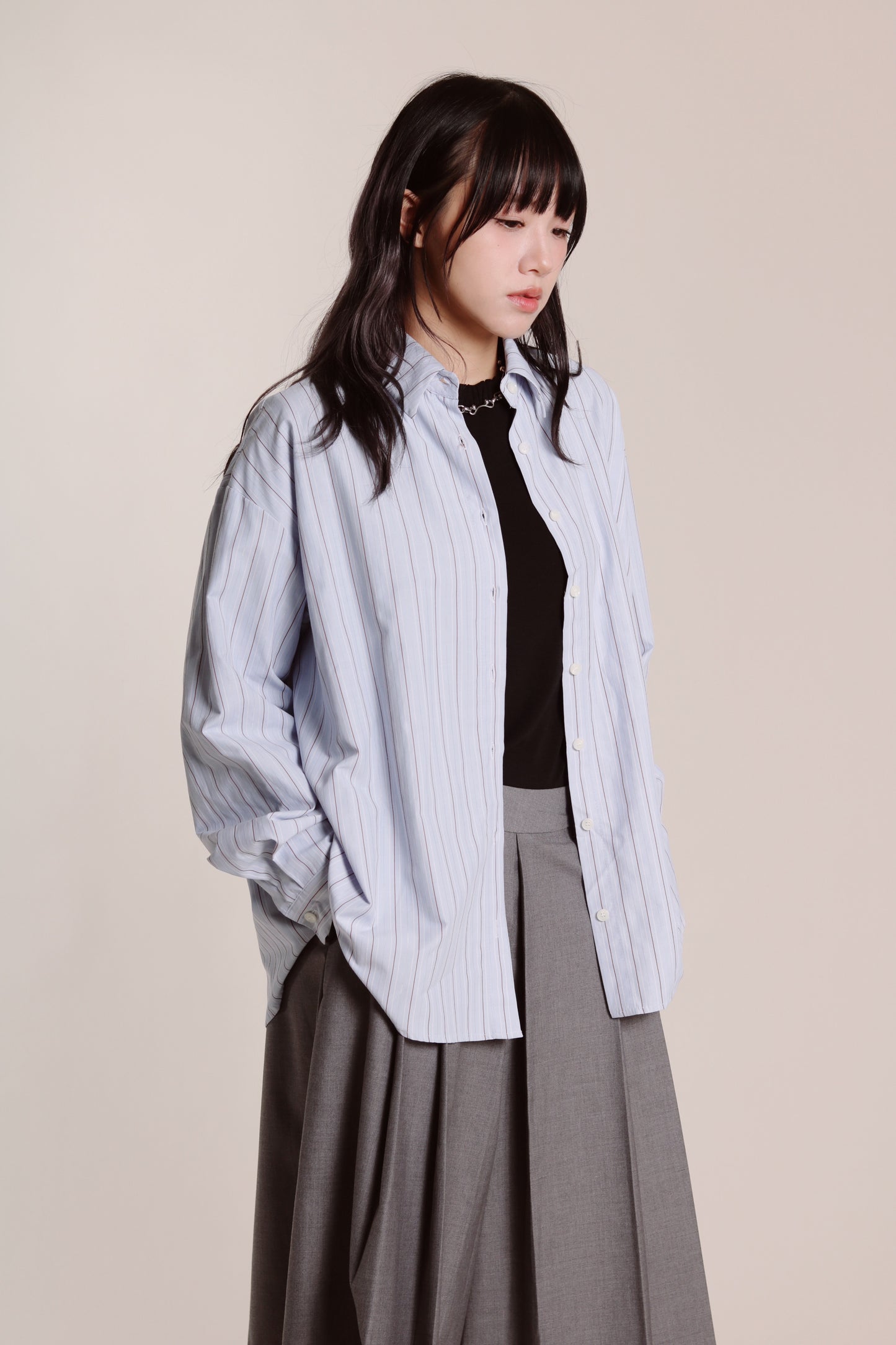 Spring Striped Shirt (Blue)