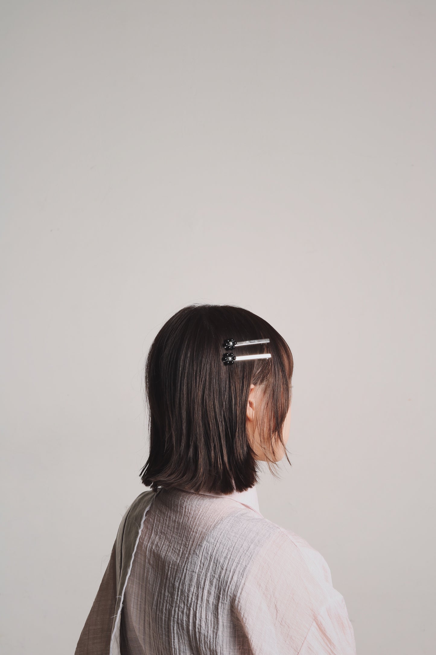 Flower Hair Pin Set (Black/Silver)