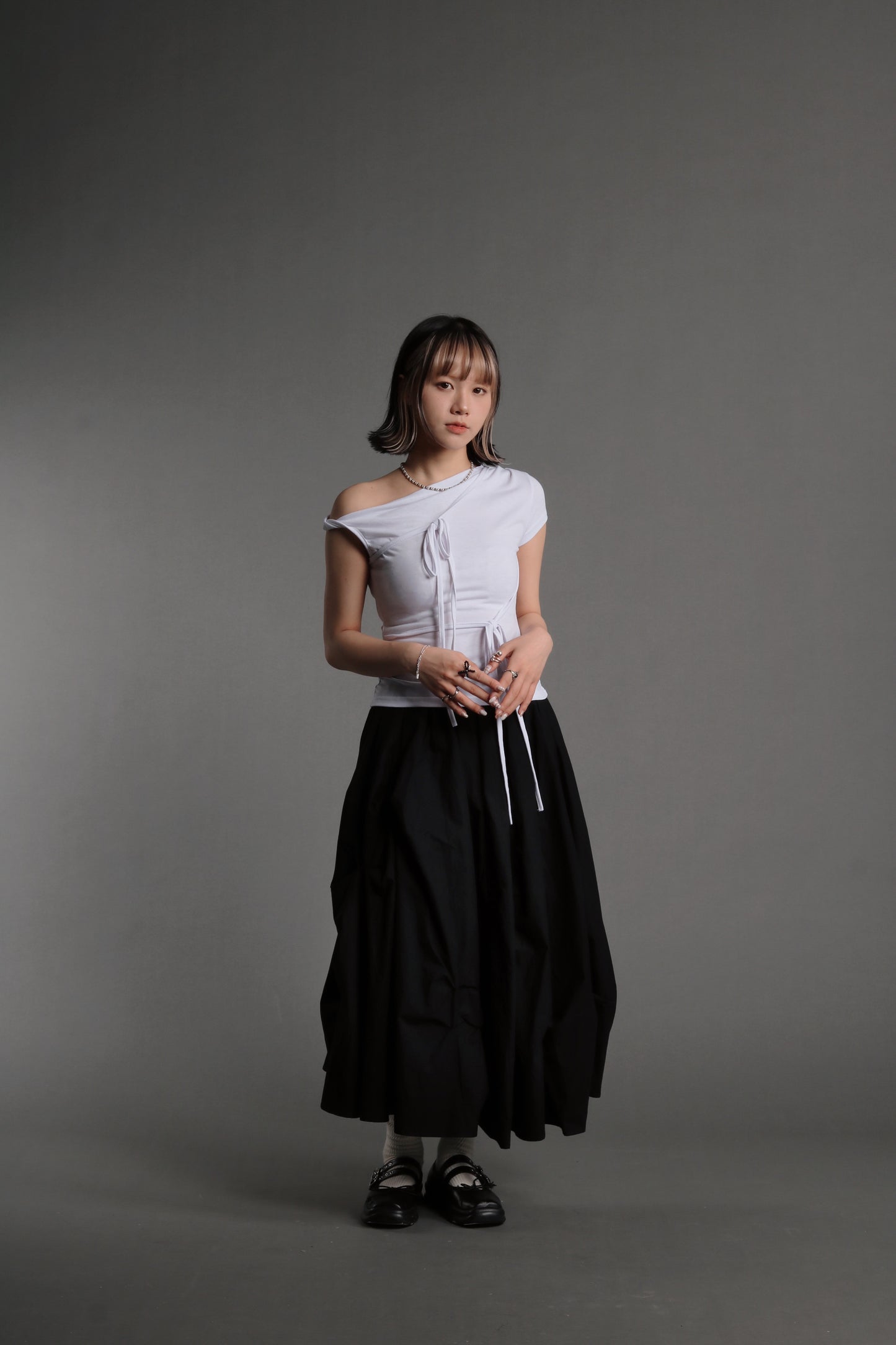 Doll Gathered Skirt (Black)