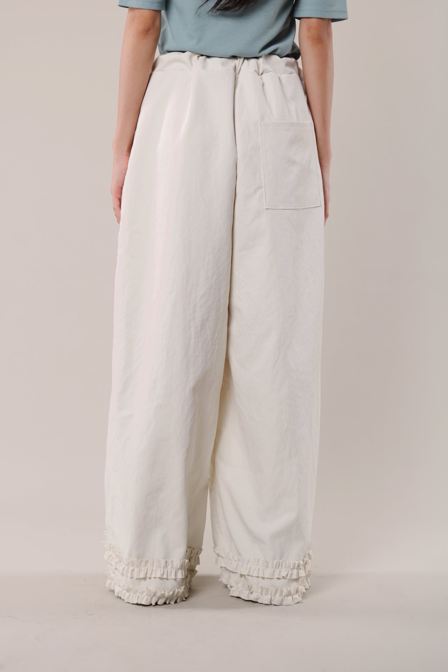 Double Ruffle Pants (Ivory)