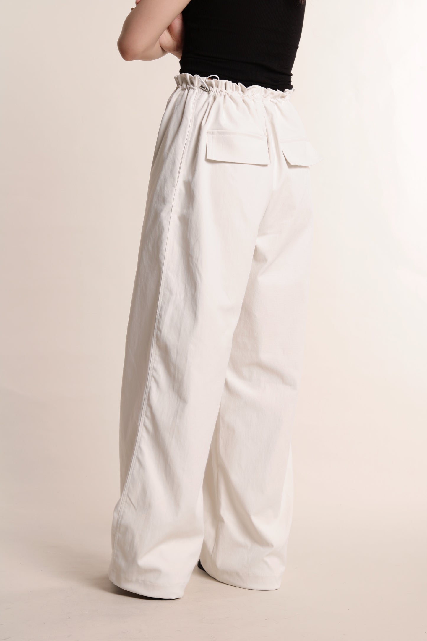 Delia Gathered Pants (Ivory)