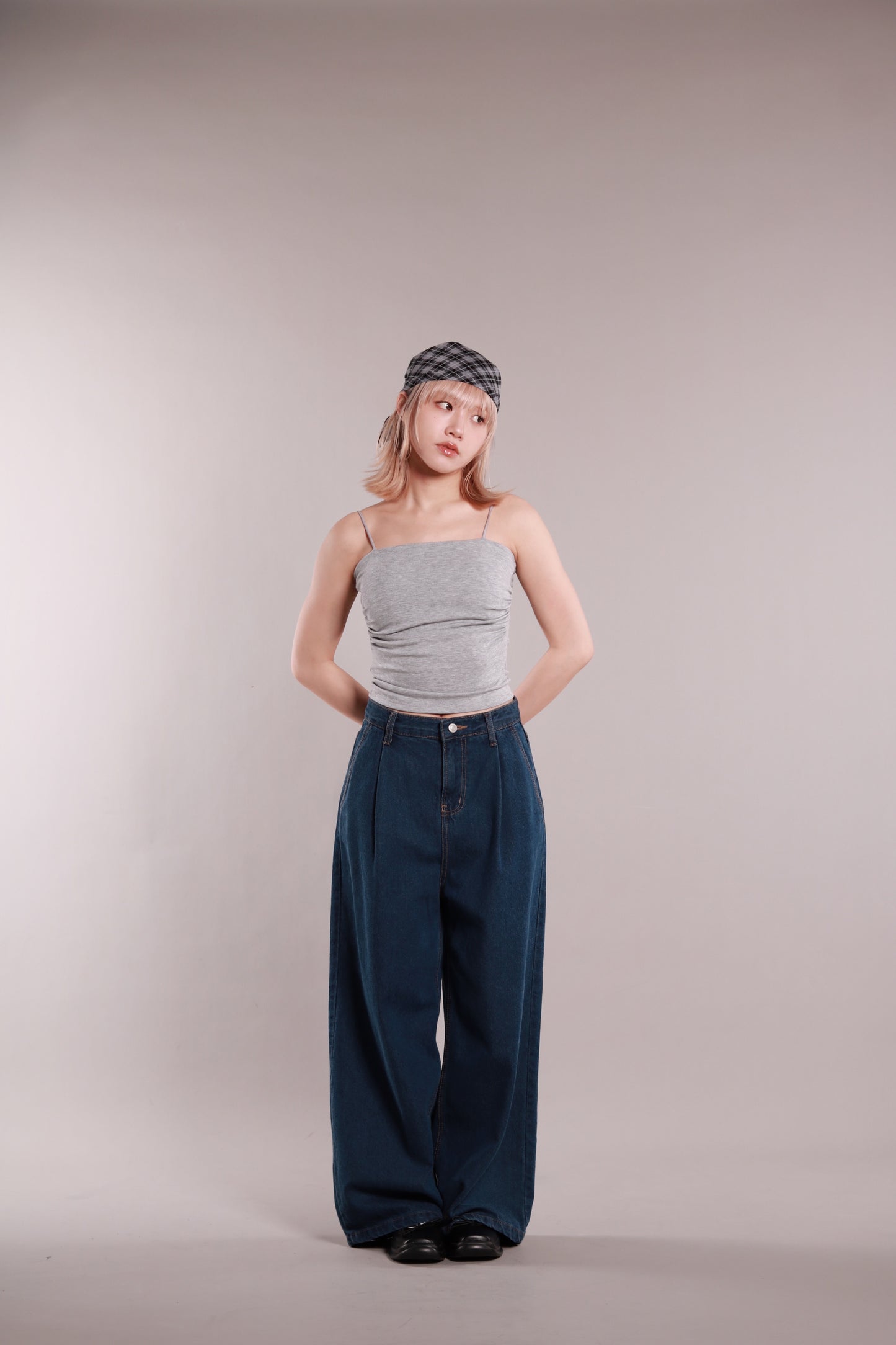 Gathered Bra Top (Grey)