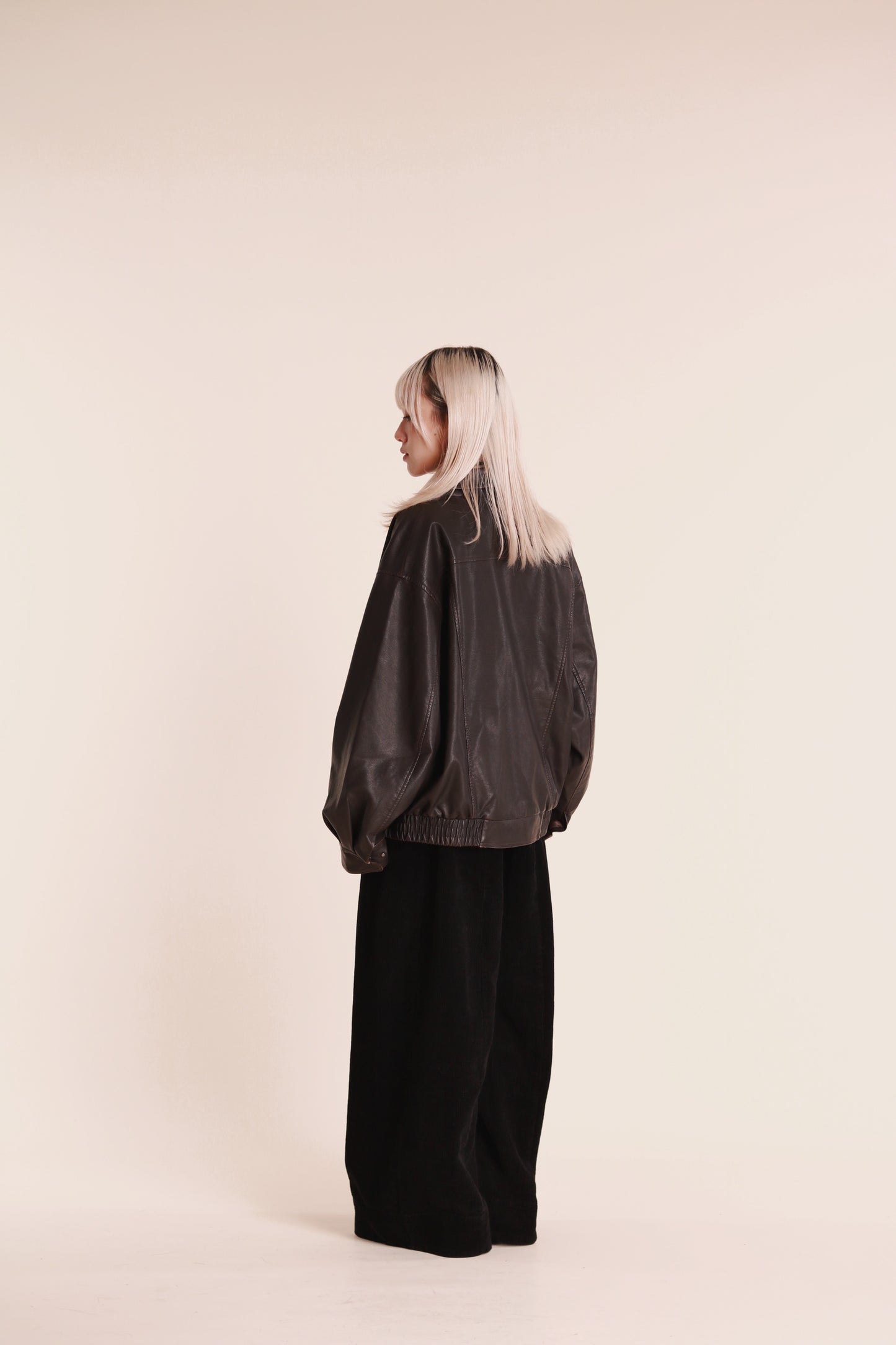 Corduroy Wide Pants (Black)