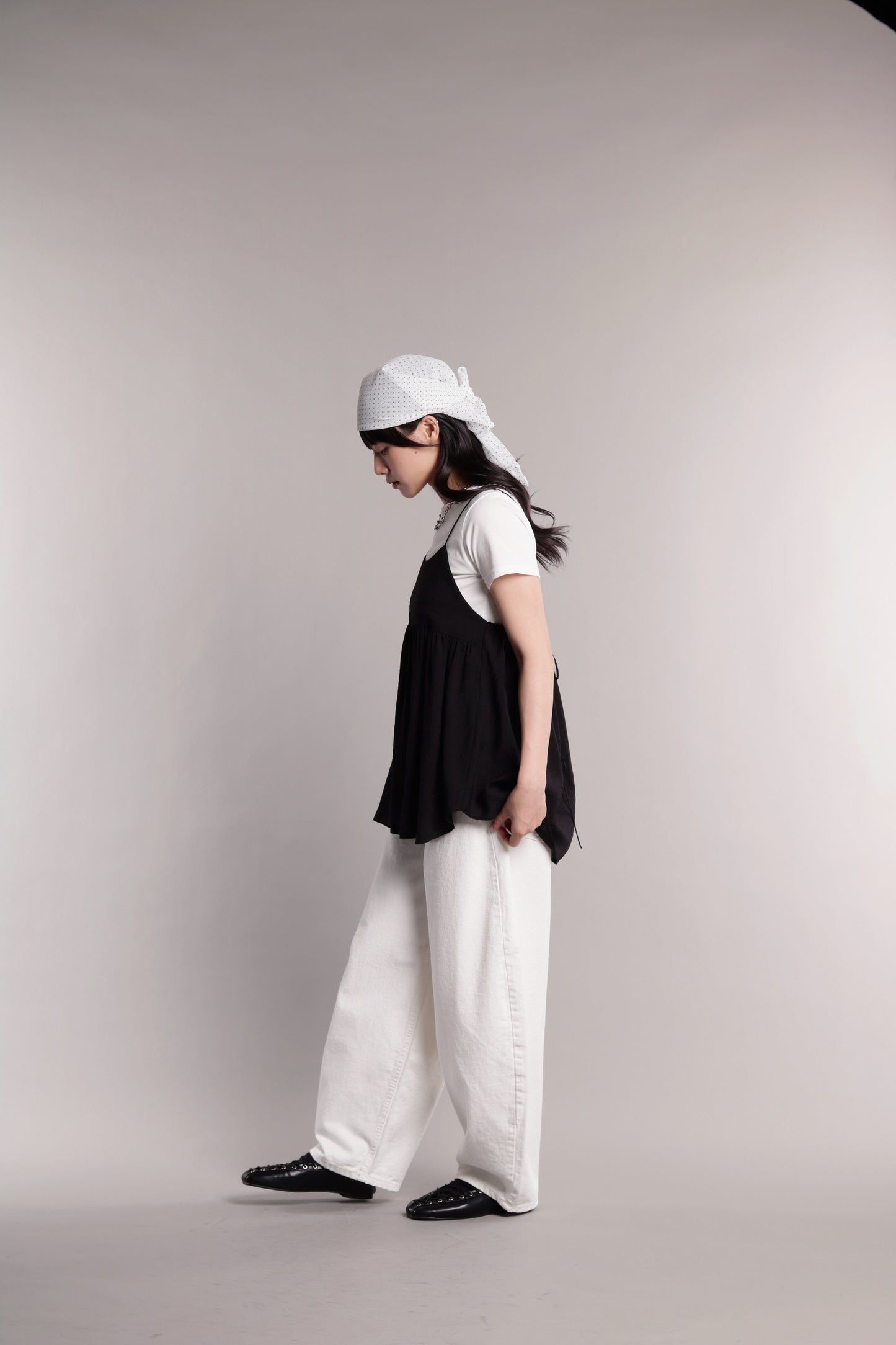 Polka Dot Scarf (White)