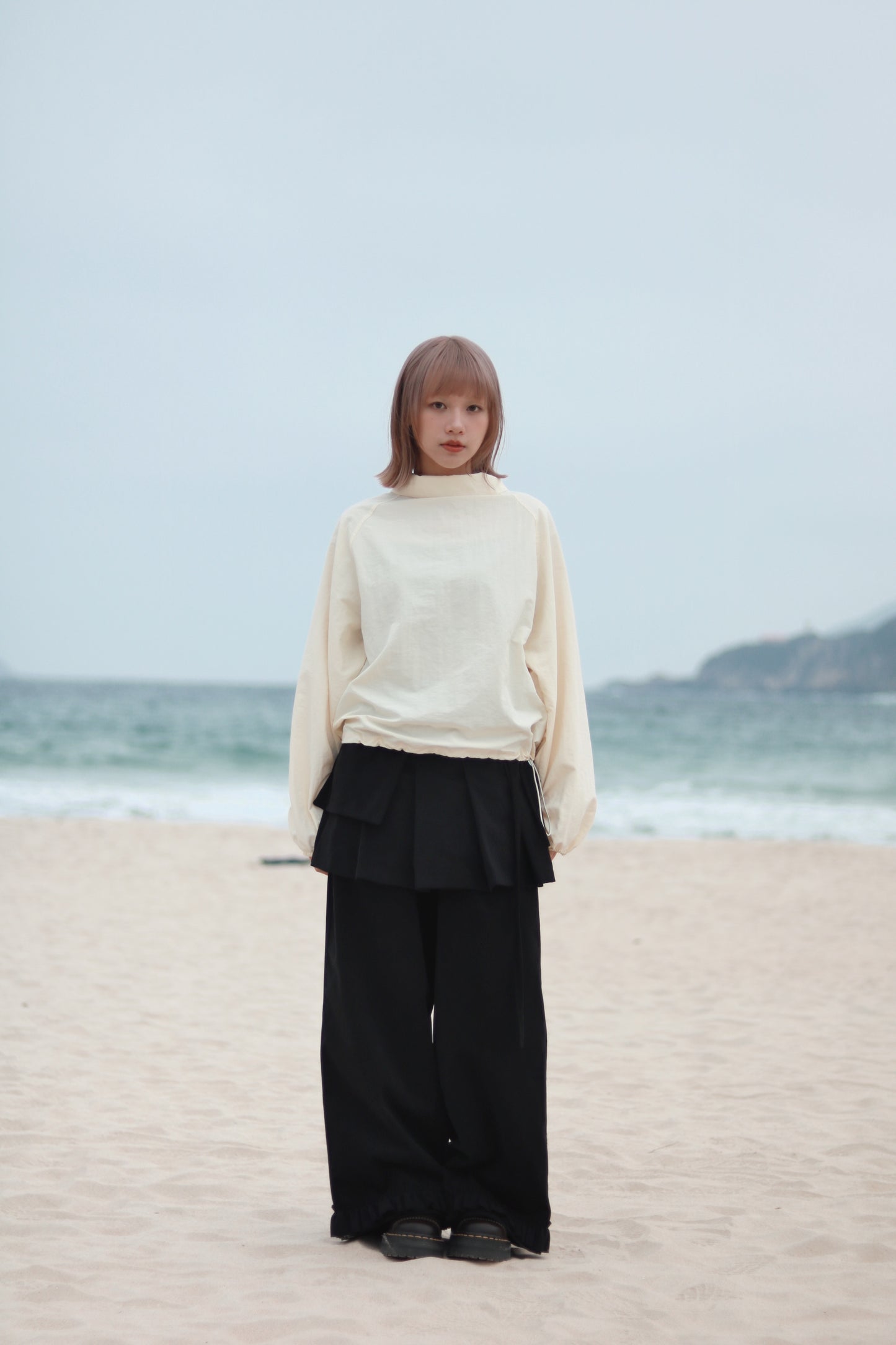 Funnel Neck Top (Butter)