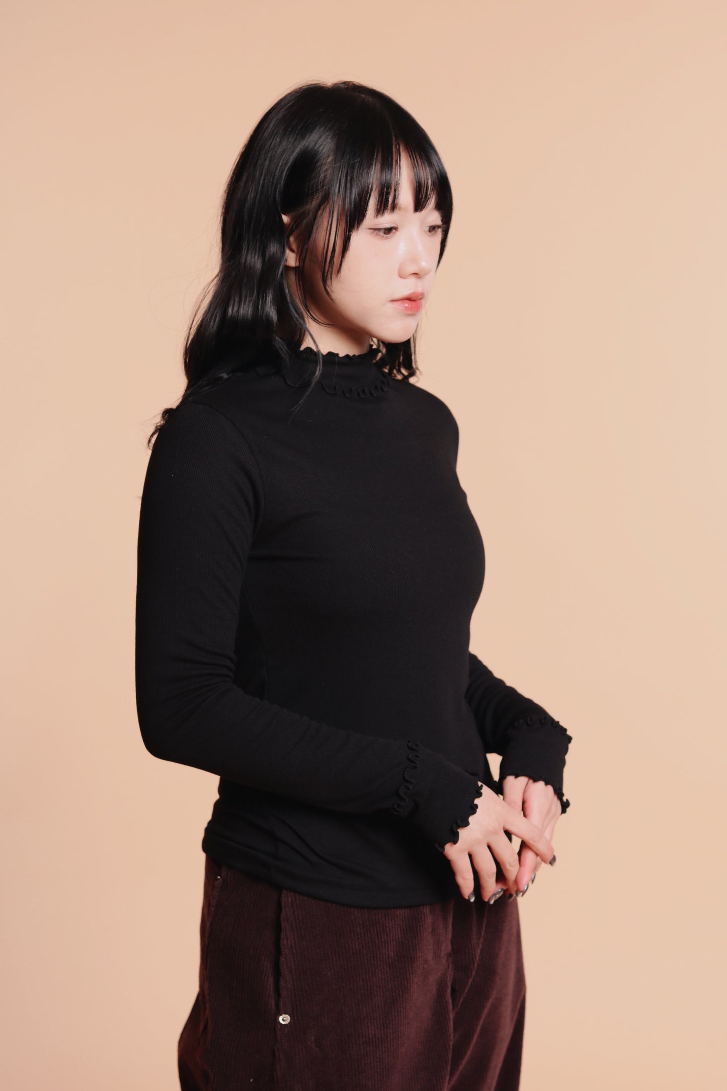 Double Ruffle Top (Black)