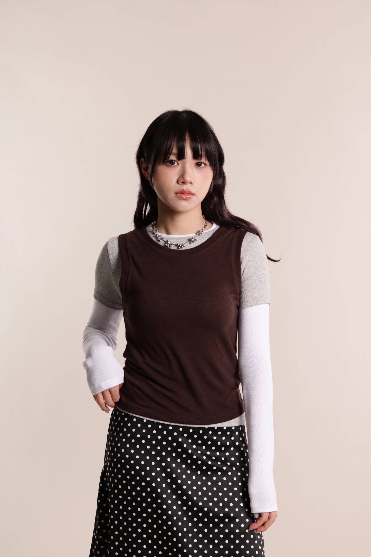 Aria Layered Top (Brown)