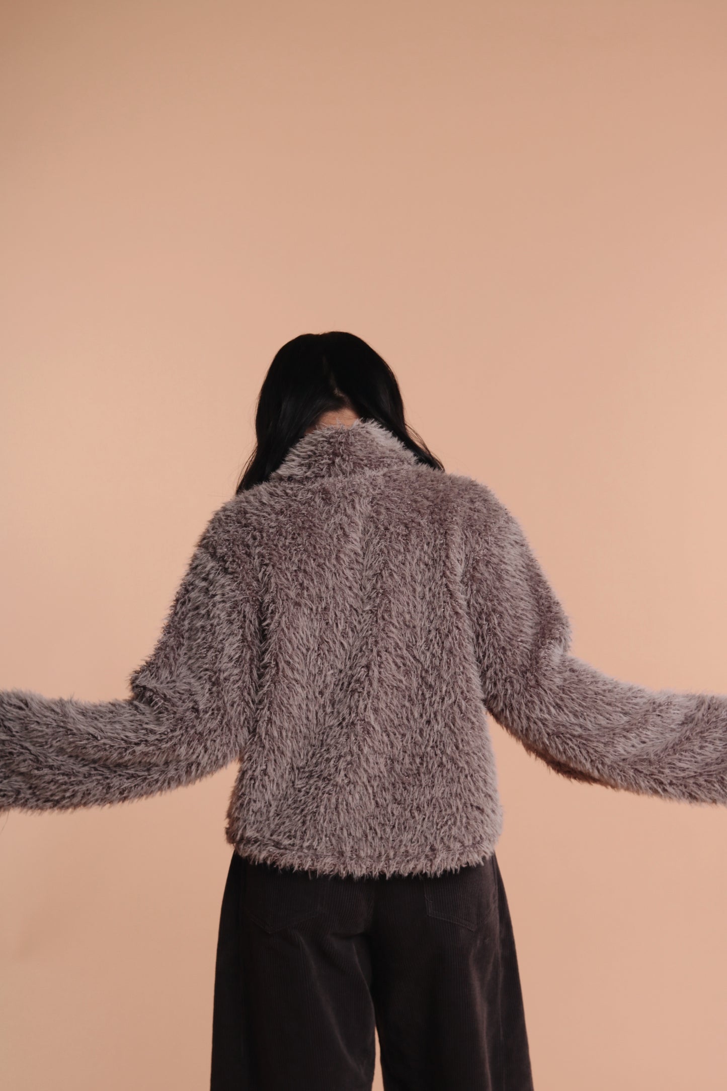 Fluffy Cardigan (Grey)