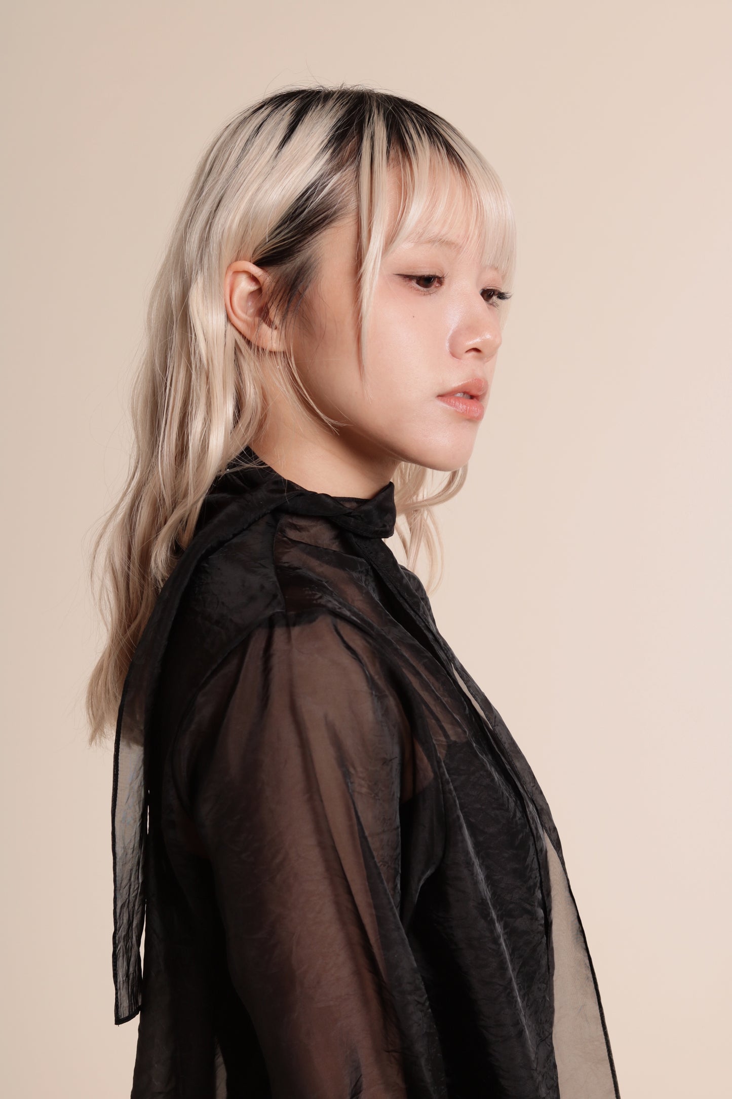 Doll See Through Blouse (Black)