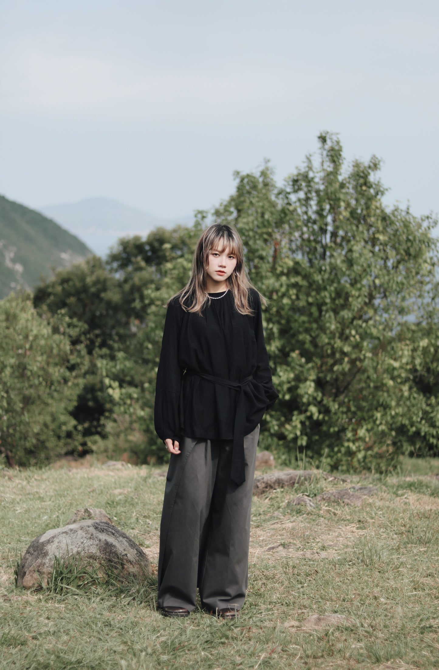 Layered Pants (Charcoal)