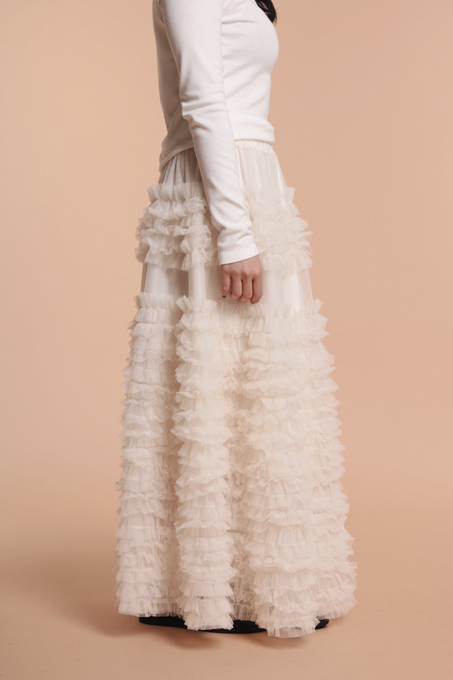 Doll Ruffle Lace Skirt (Ivory)