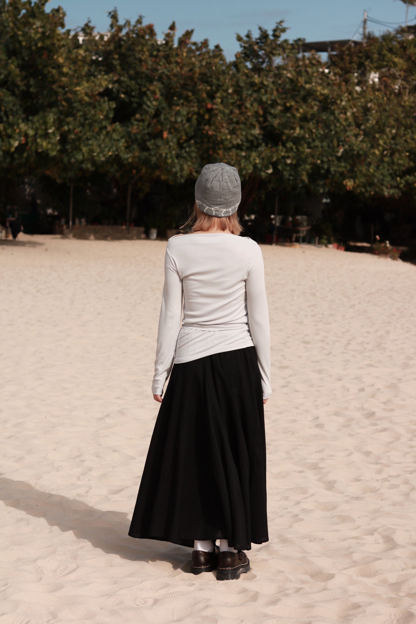 Little Ribbon Beanie (Grey)