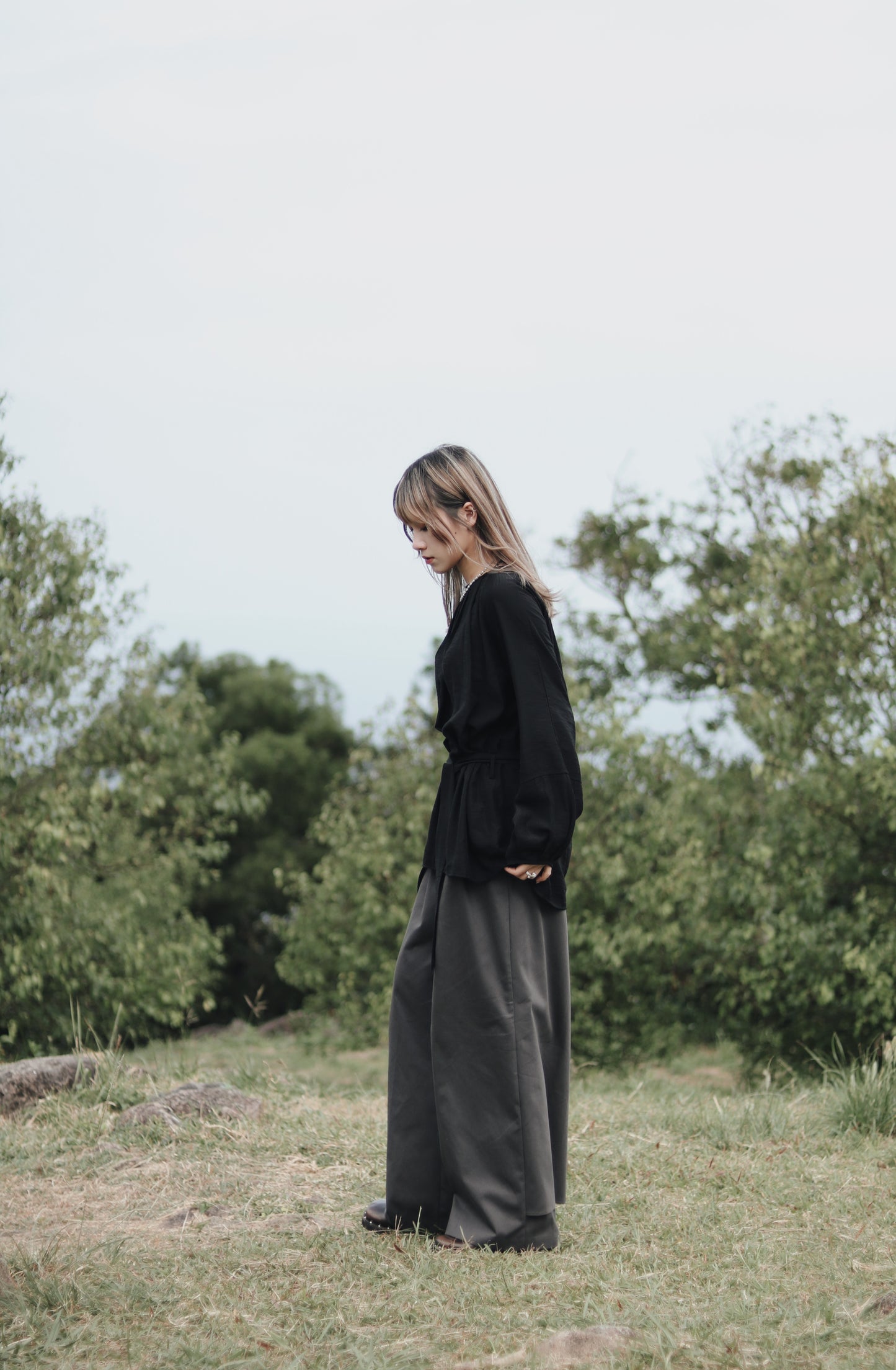 Layered Pants (Charcoal)