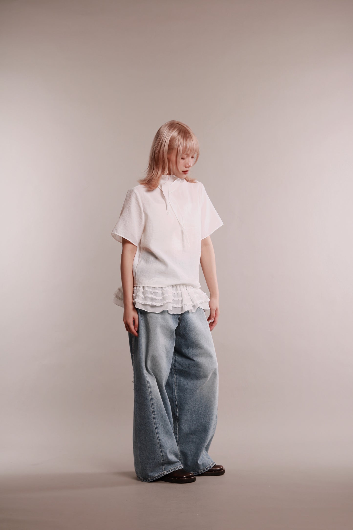 See Through Tie Top (White)