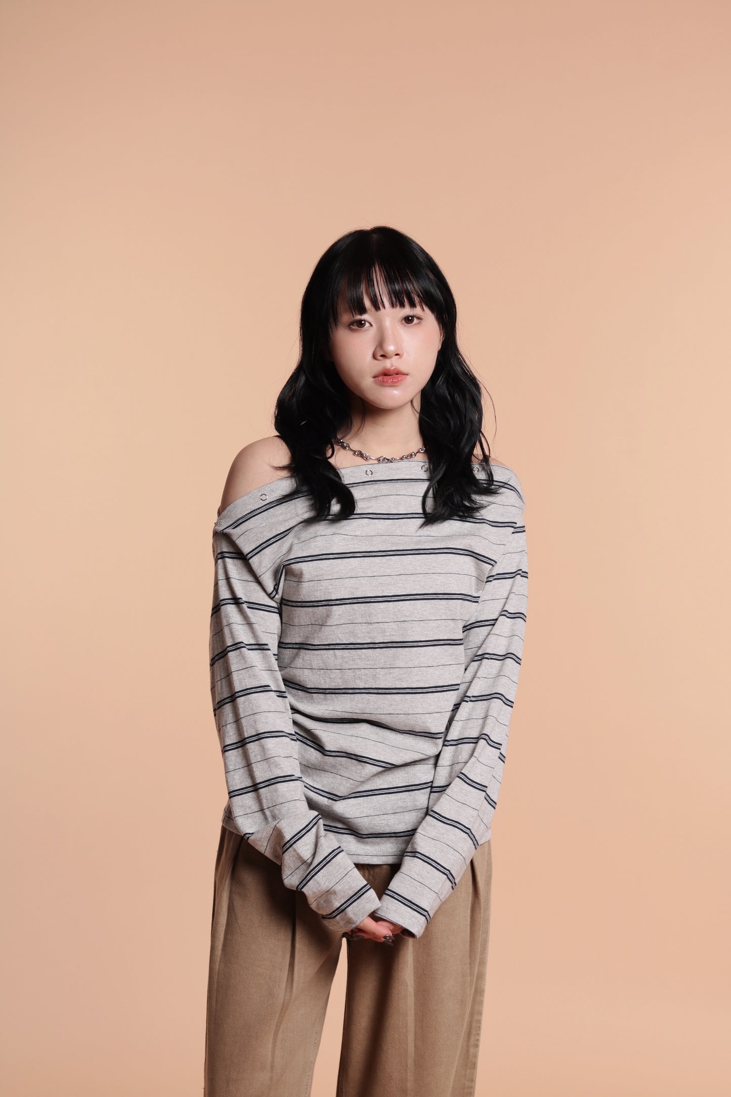 Striped Top (Grey)