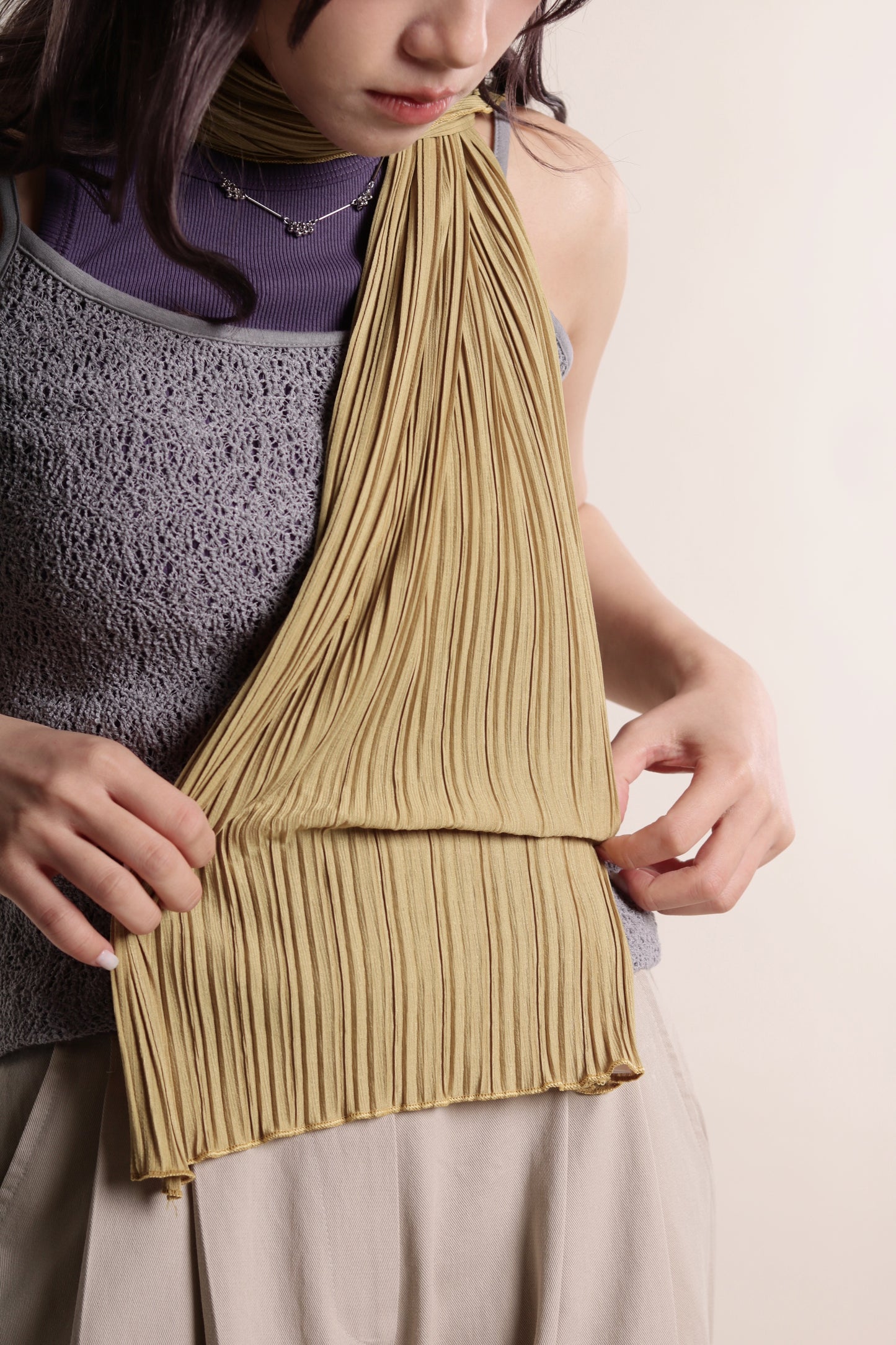 Mesh Sleeveless Top (Grey)