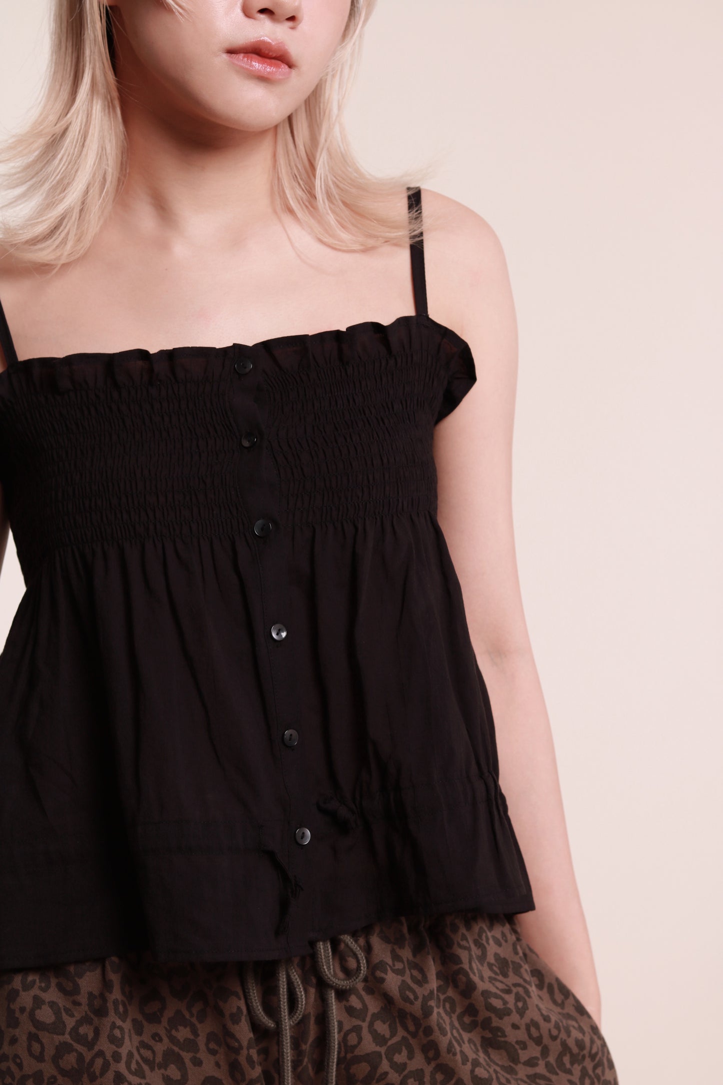 Audrey Sleeveless Top (Black)