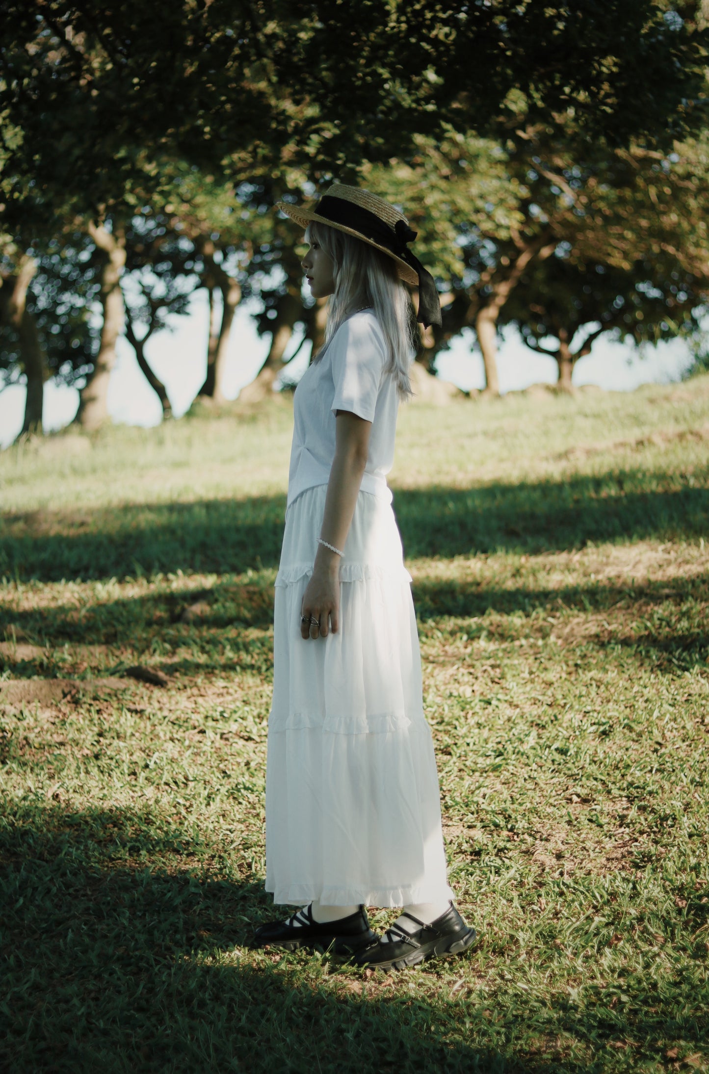 Ruffle Skirt (White)