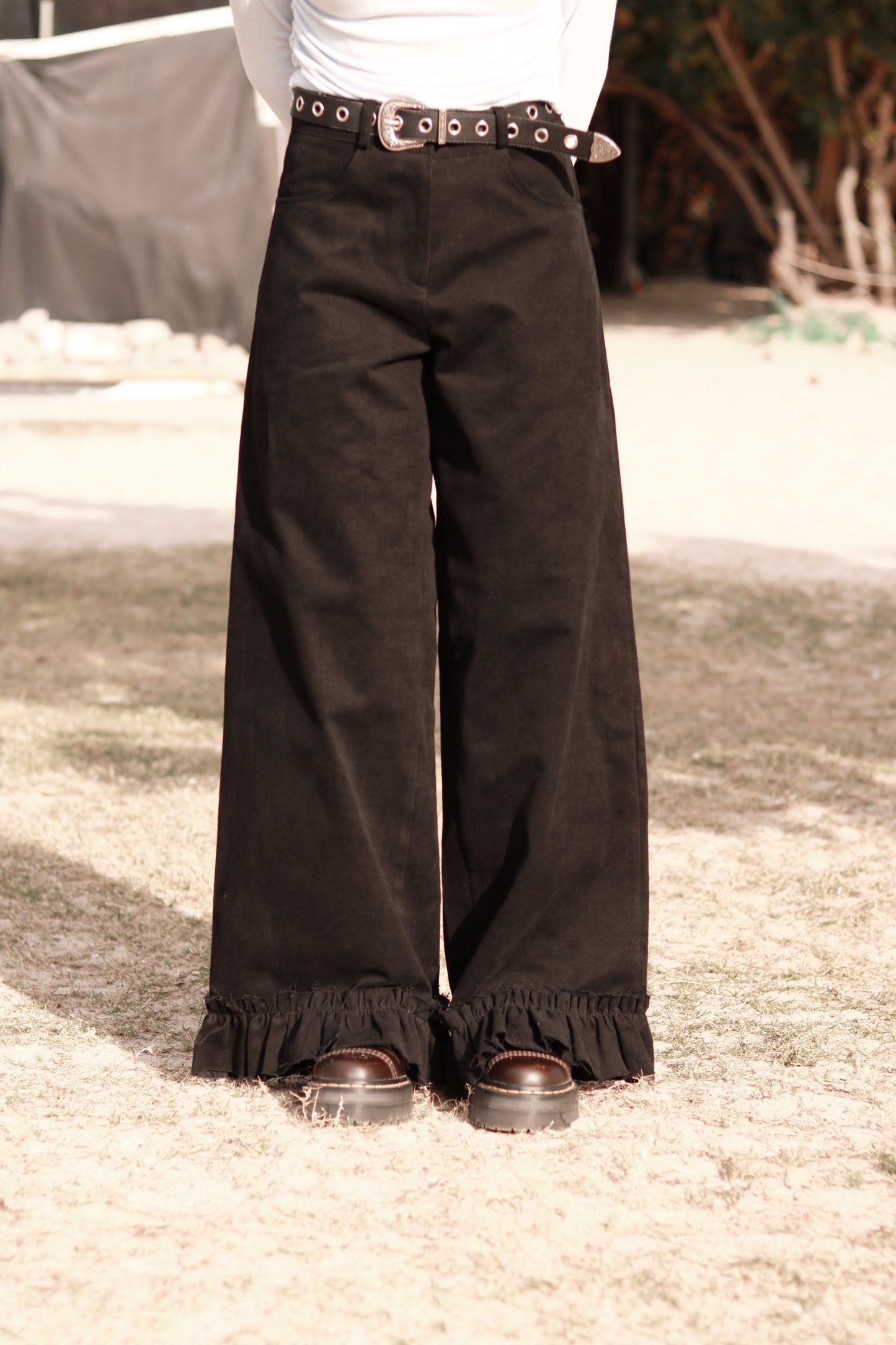 Doll Ruffle Pants (Black)