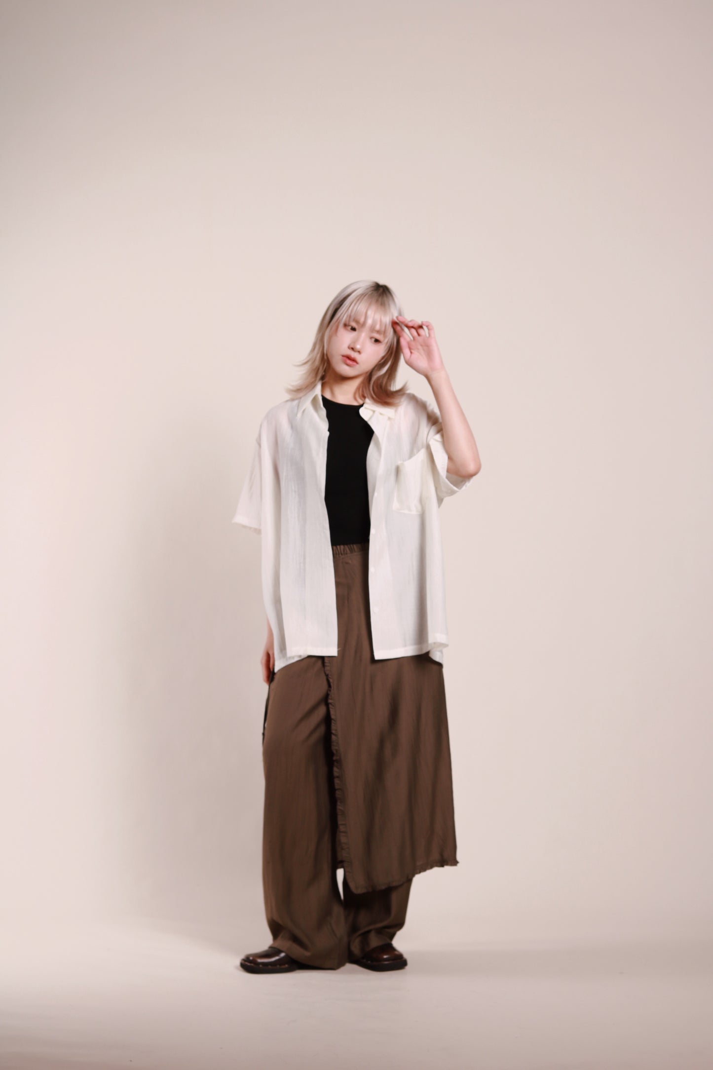 Wanda Layered Pants (Brown)