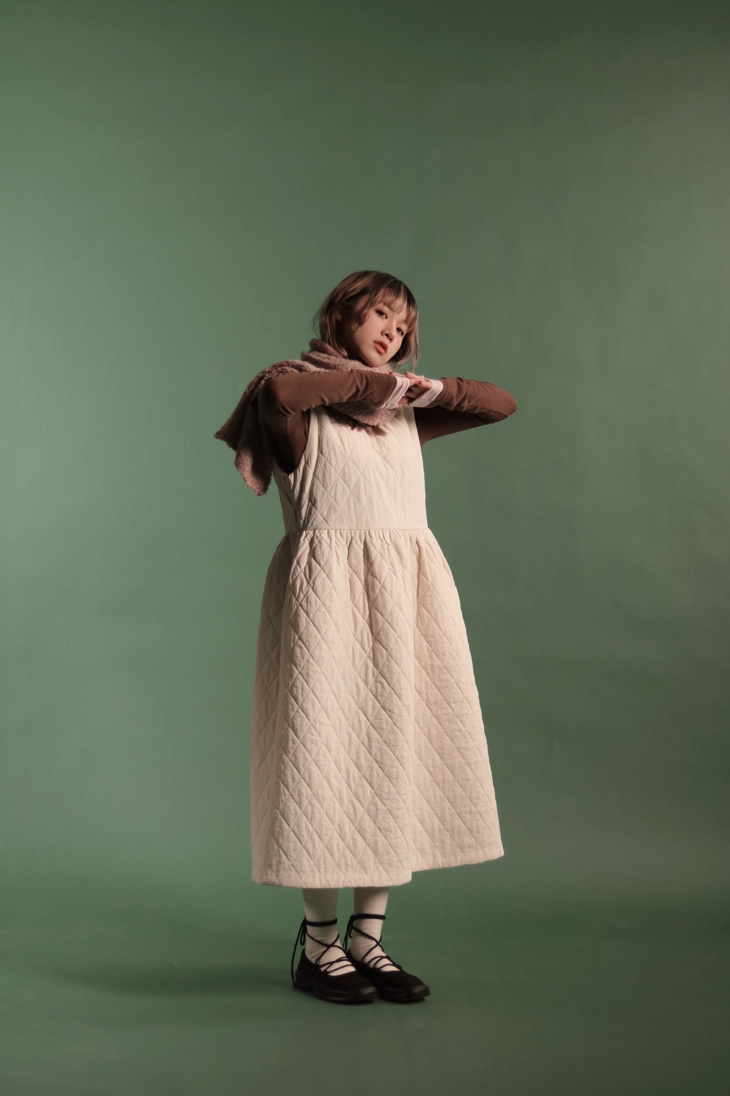 Doll Padded Dress (Ivory)