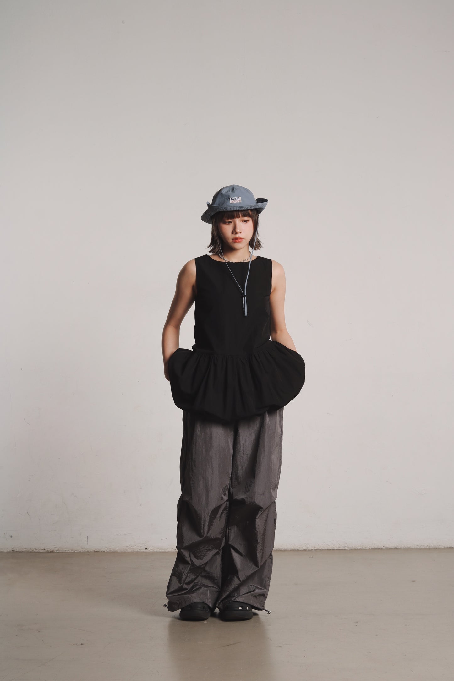 Bubble Cloud Mini Dress (Black)