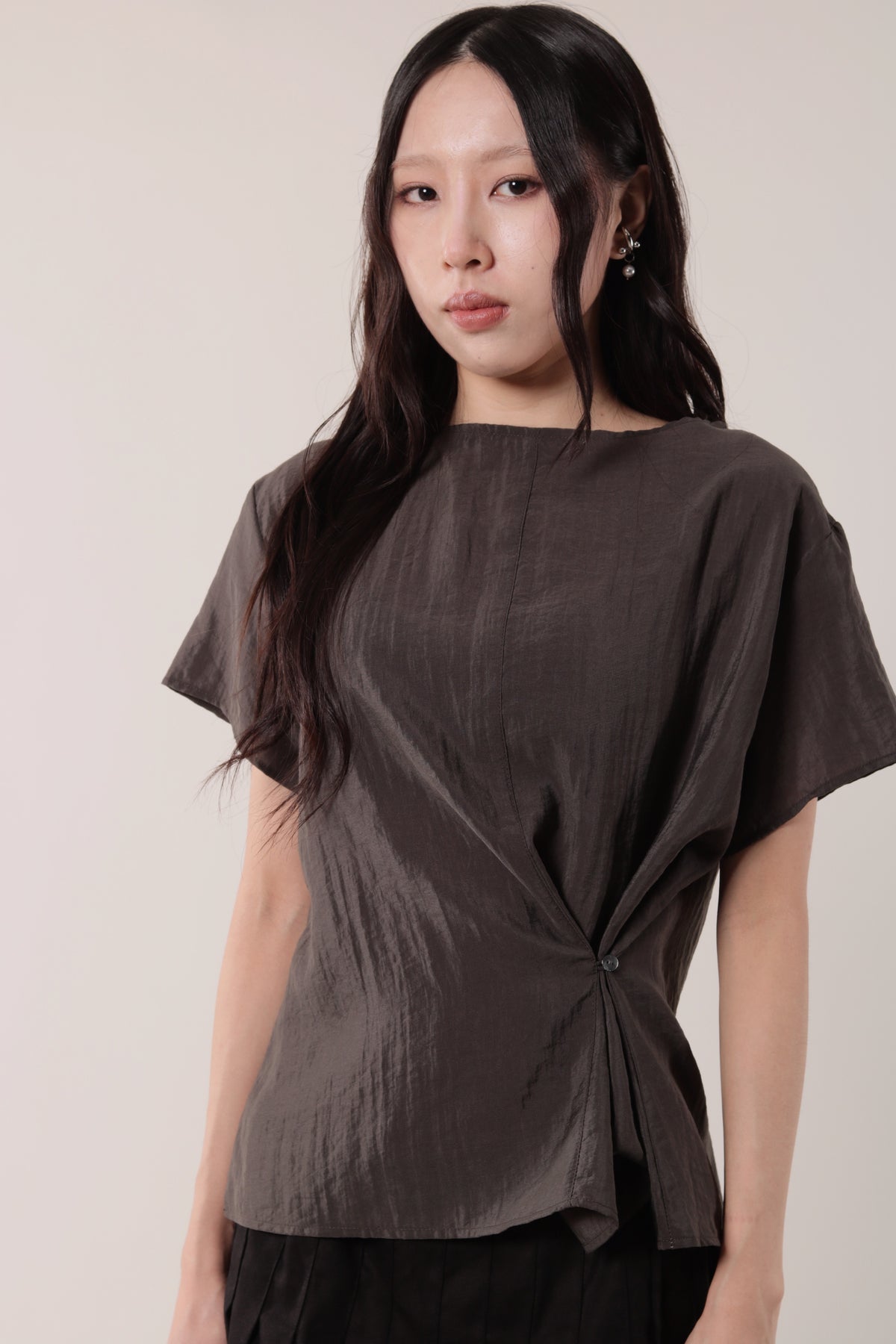 Asymmetric Twist Top (Brown)