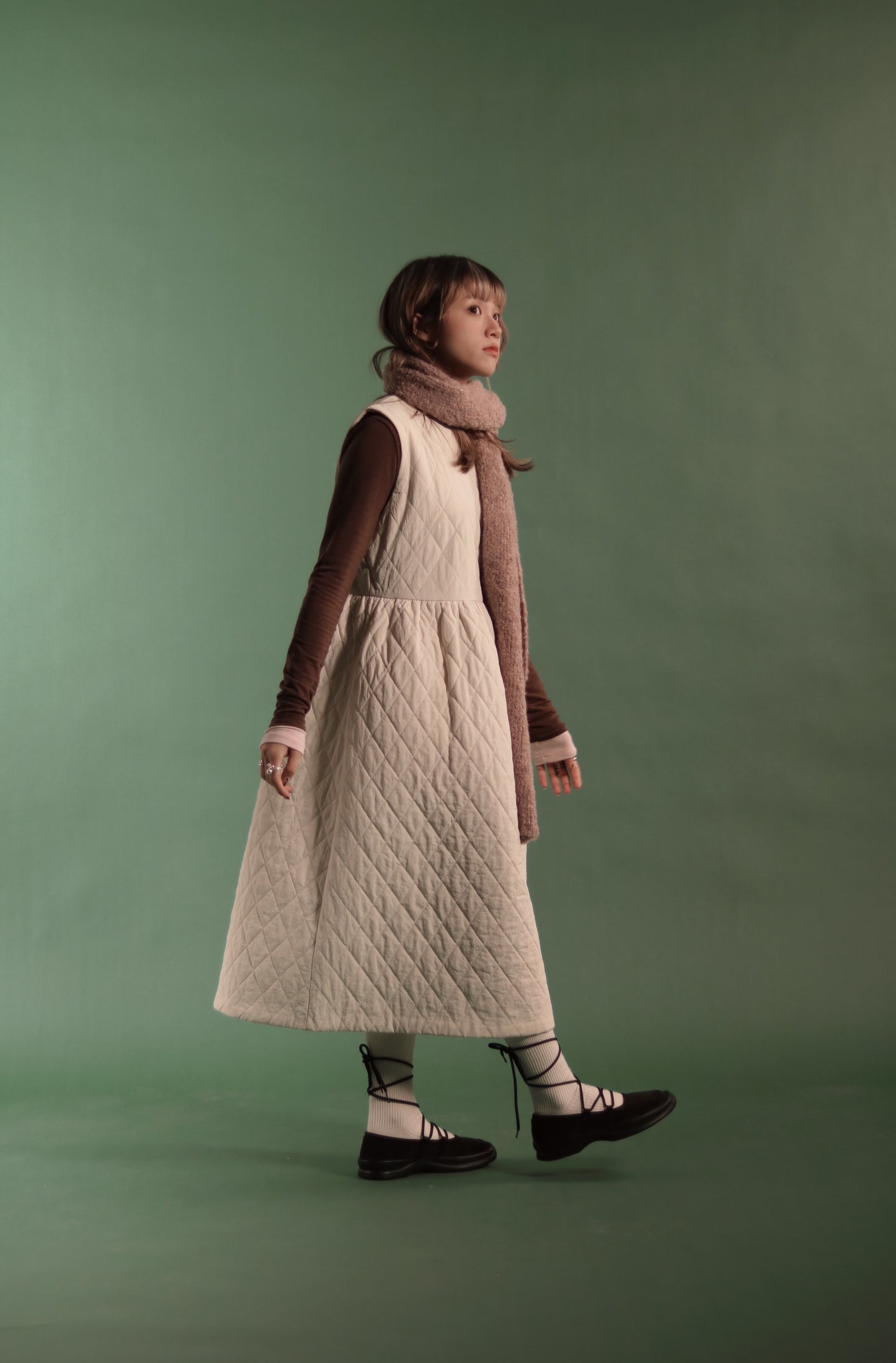 Doll Padded Dress (Ivory)