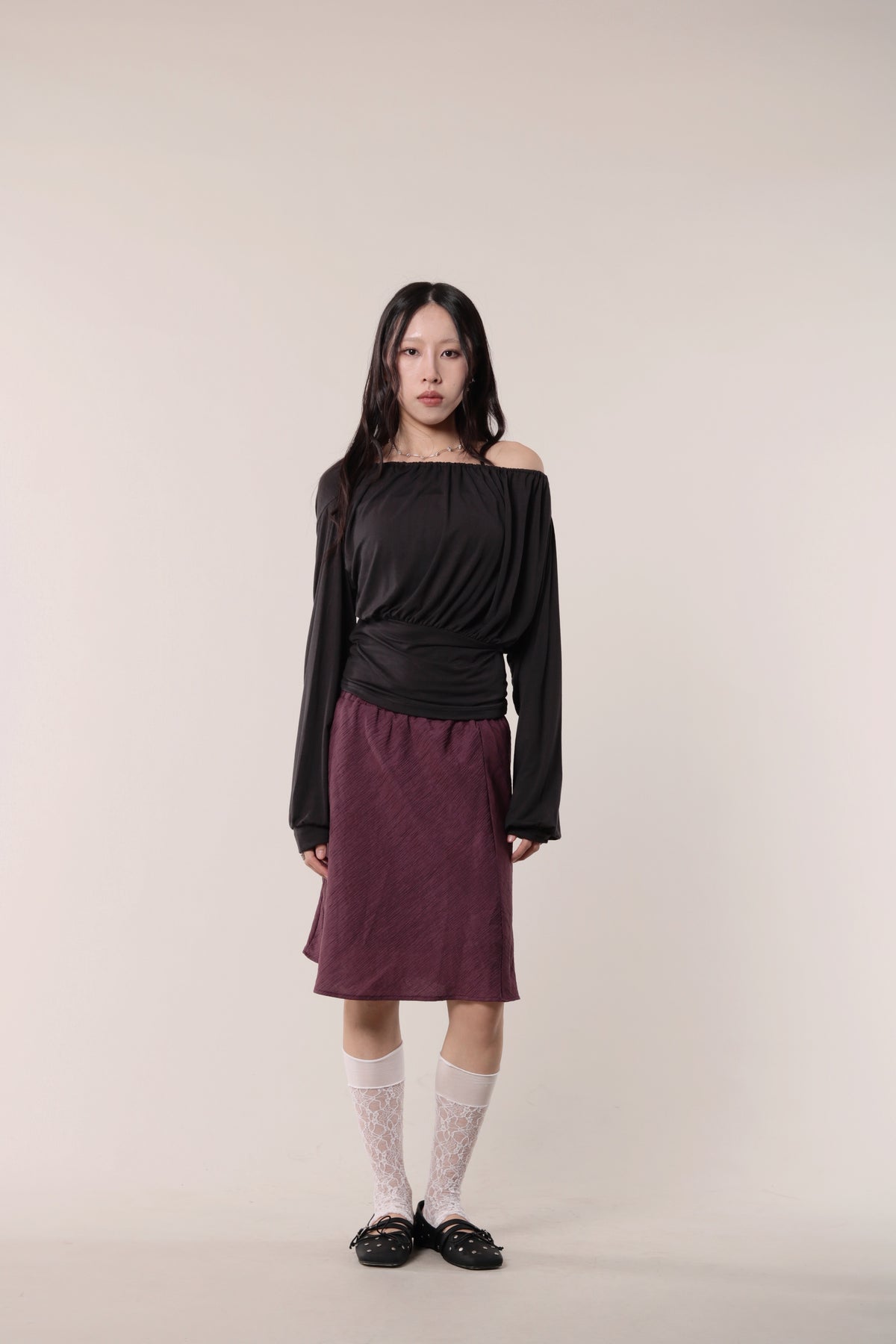 Luna Gathered Top (Black)