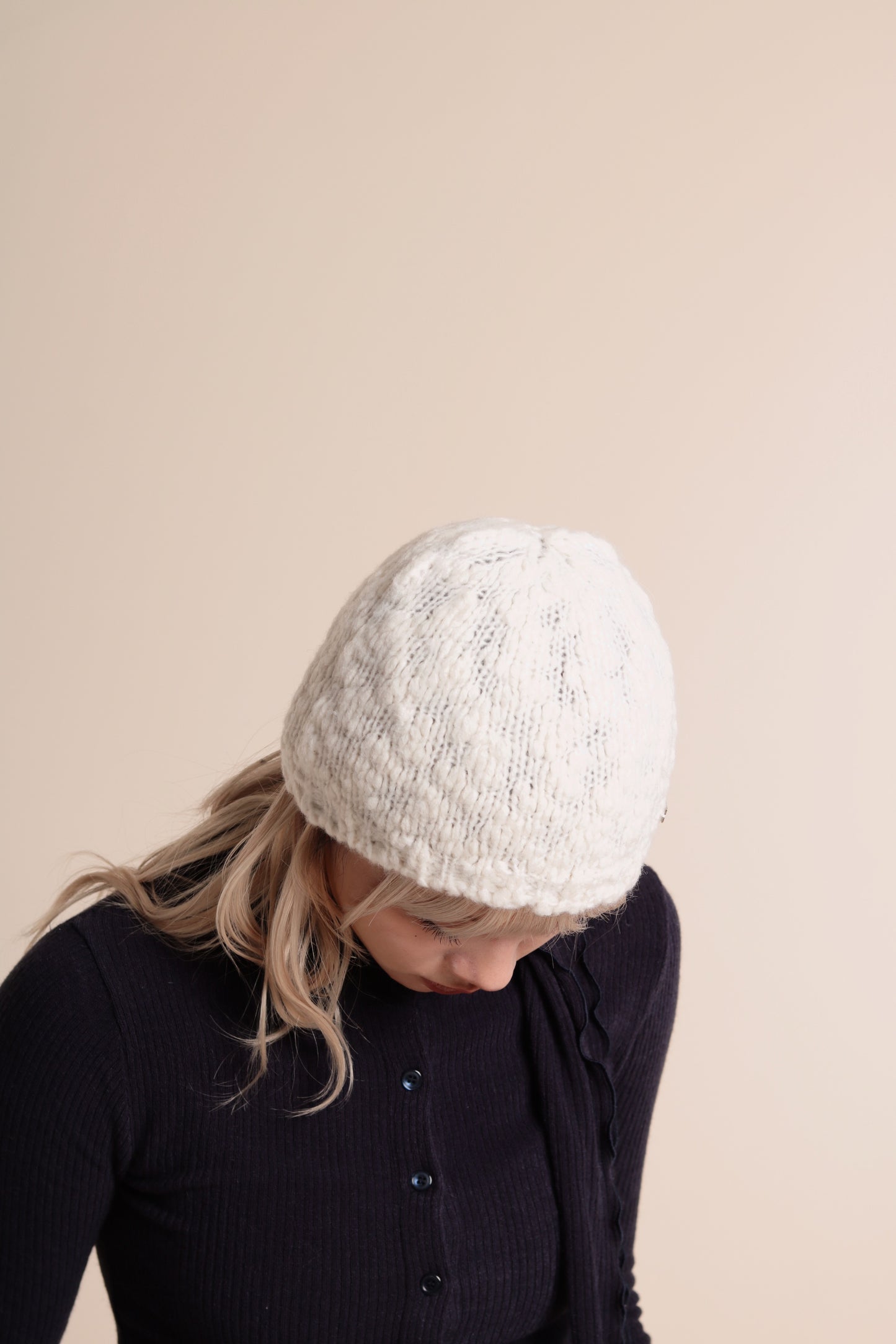 Knit Beanie (White)