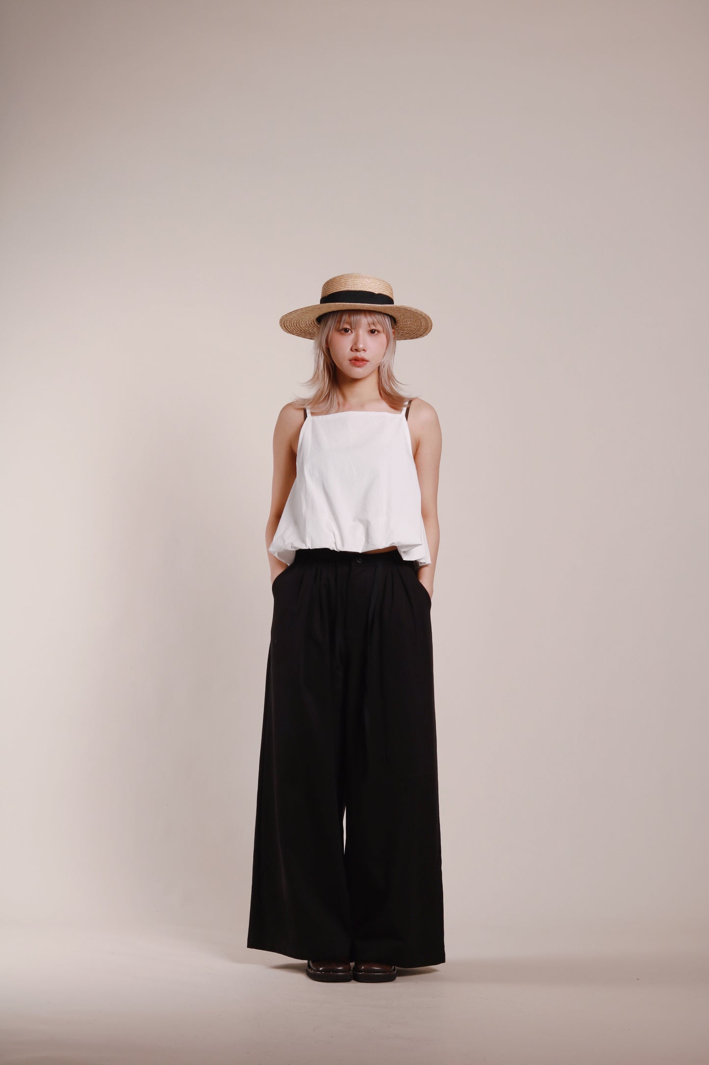 Renne Wide Leg Pants (Black)