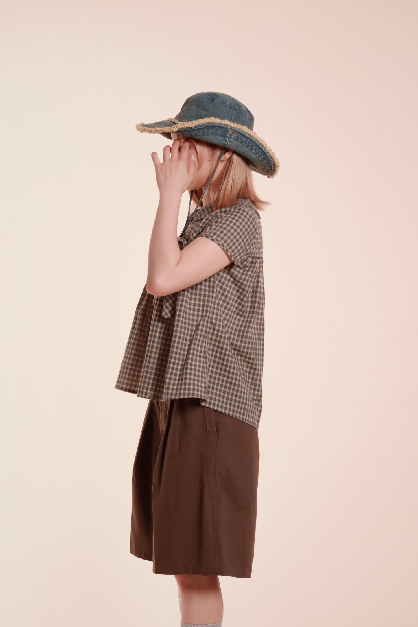 Doll Bow Blouse (Beige)