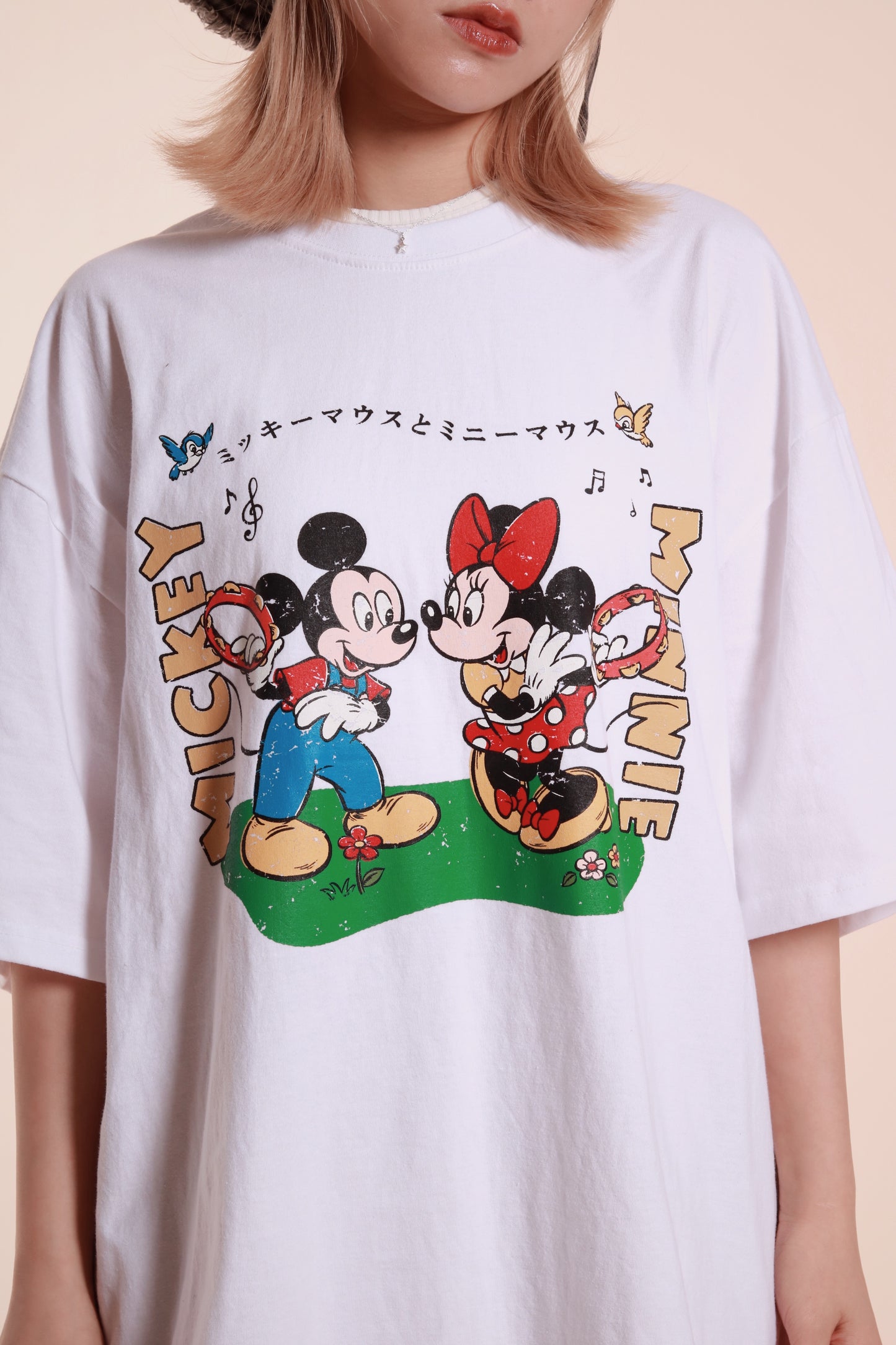 Oversized Mickey Tee (White)